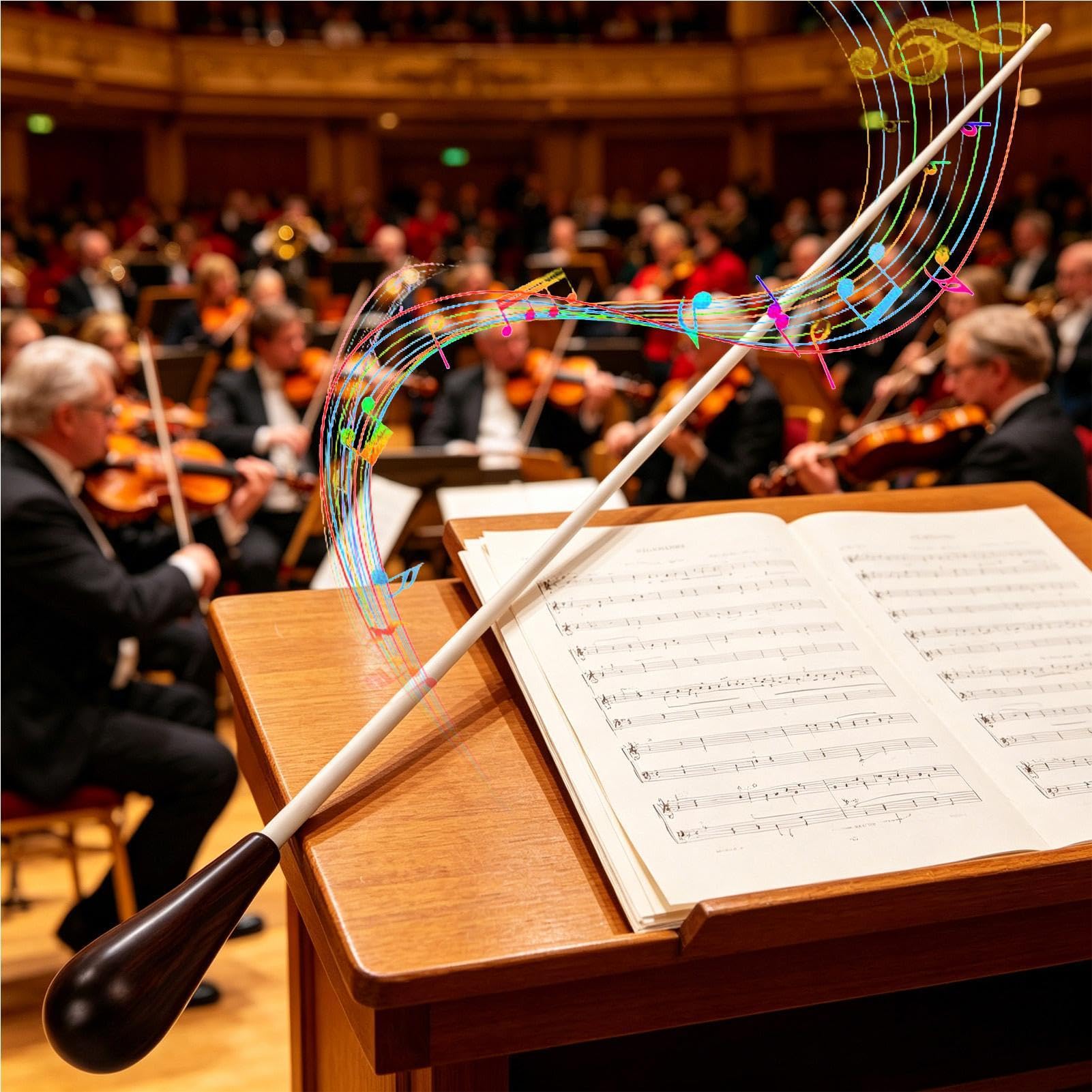 Baguette Chef D'Orchestre,Bâton musical à manche en bois,Bâton De Direction Pour Orchestre | Pour enseignants, étudiants, majorettes, fanfare, concert, orchestre et représentation sur scène