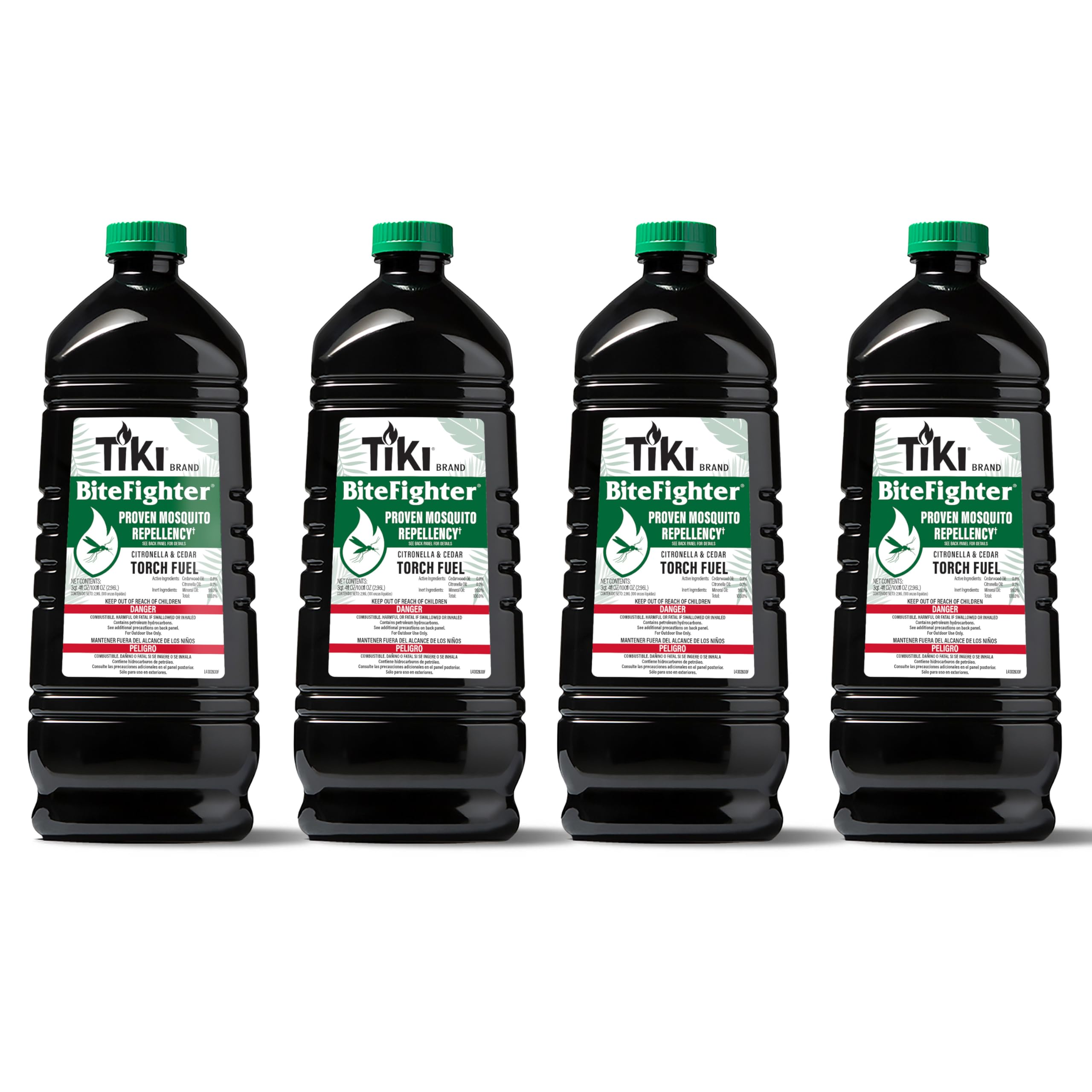 TIKI Brand Bitefighter Torch Fuel, 100 Ounces (Pack of 4)