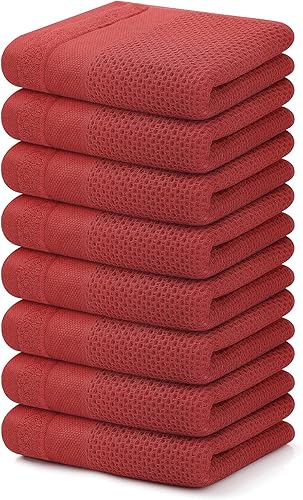 Miniatura 195 de Homaxy Paños de cocina 100% algodón, paquete de 8 – 12 x 12 pulgadas, tejido de gofre, muy suaves y absorbentes, paños de cocina de secado rápido