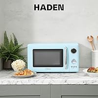Vista 6 de Haden Horno microondas de 700 vatios y 0.7 pies cúbicos con controles digitales, descongelación e inicio instantáneo para encimera, pequeño Turquesa