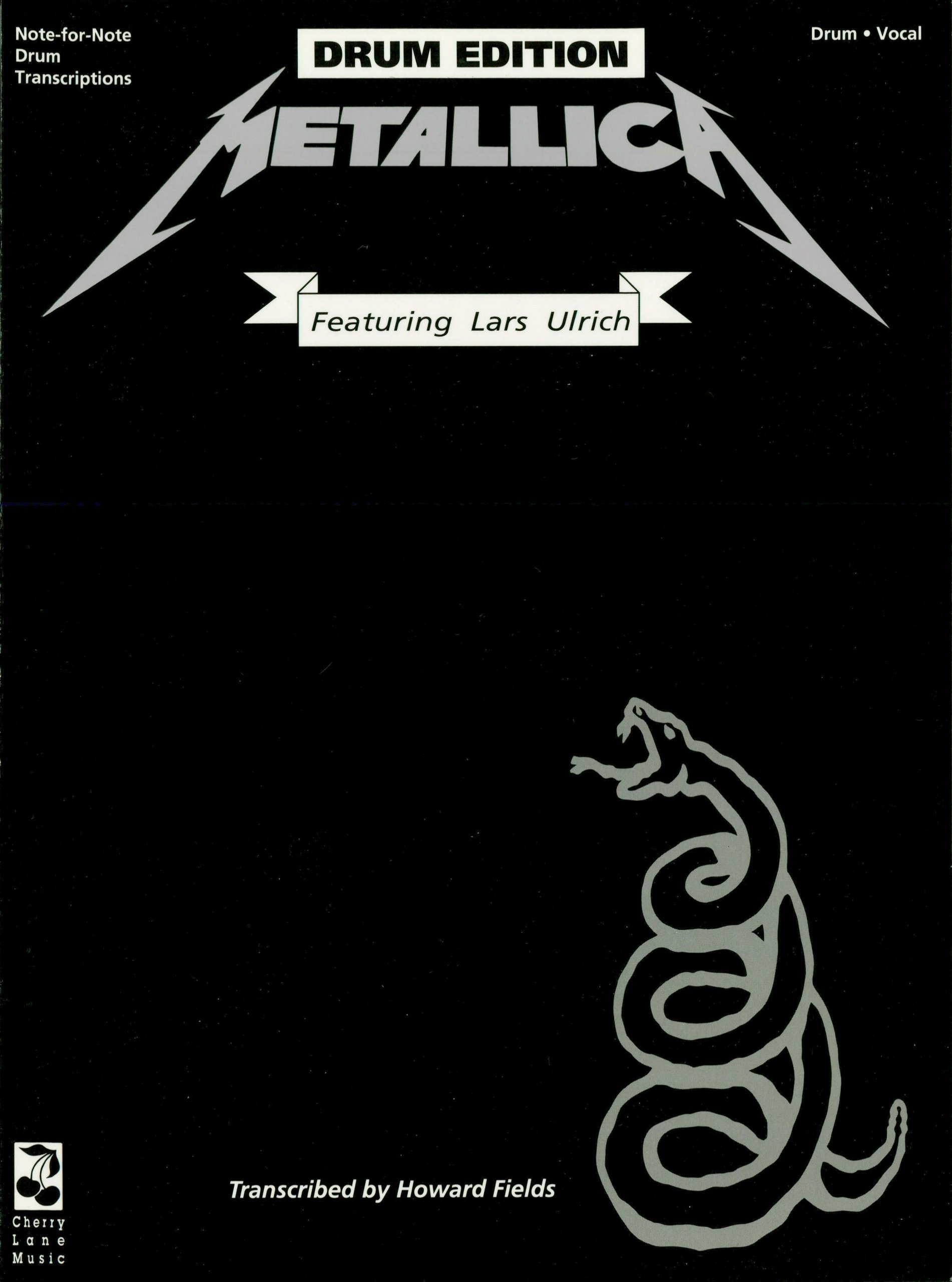 Partitions de batterie Metallica note à note album noir livre de musique en anglais
