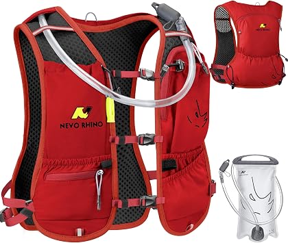 Running Vest with Water Bladder 1.5 Liter, Small Hydration Water Vest, Lightweight Hydration Pack Multi-Pocket 11x - for Hiking Race Trail Marathon for Women Men