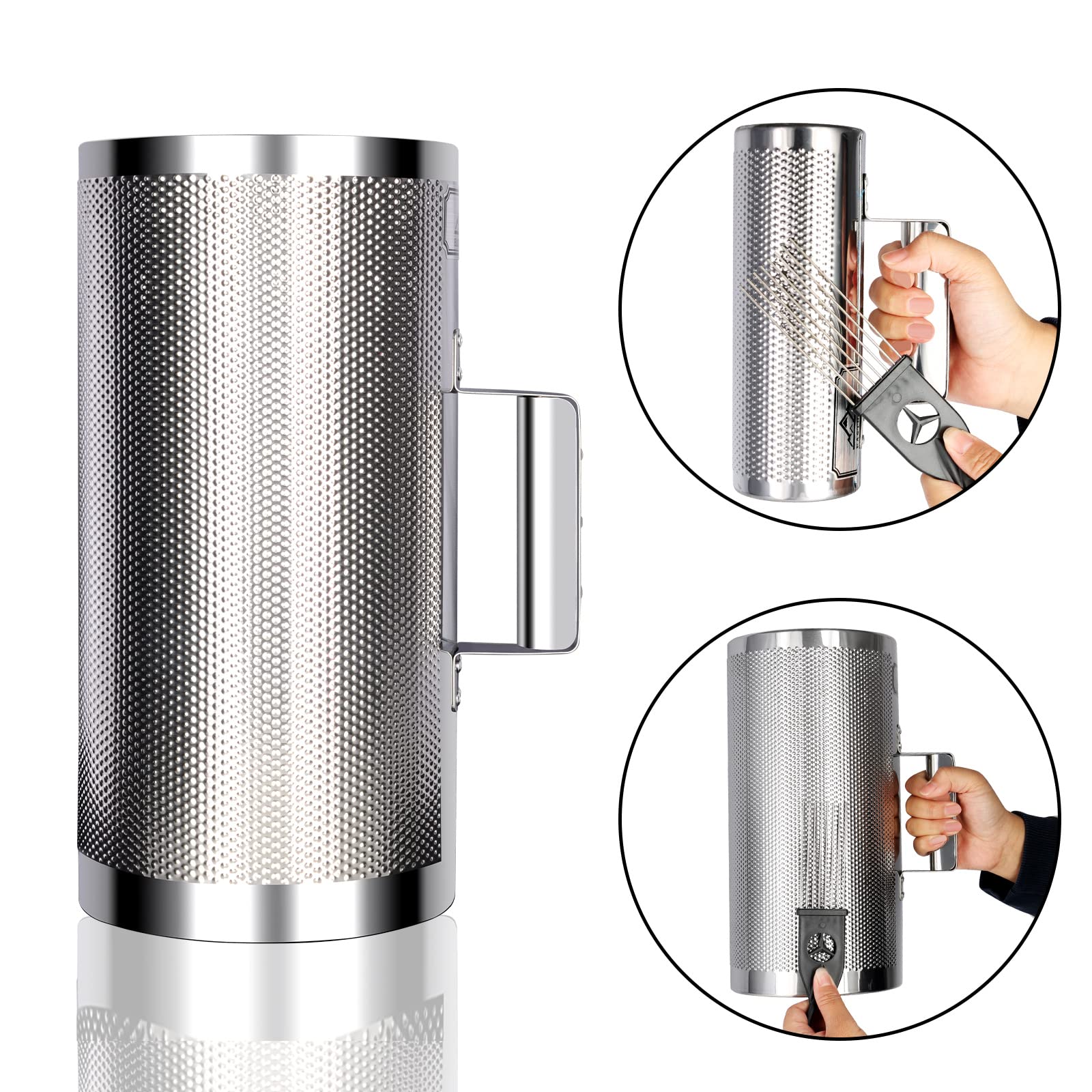 Guiro In Metallo Percussion Plus Multi - Strumento A Percussione Con Raschietto, Doppia Superficie (Guiro E Shaker), Misure 38.1 X 8.9 Cm