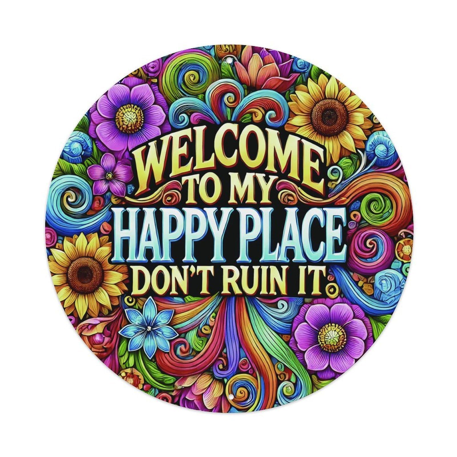 Floral Quote Aluminium Sign 20x20cm