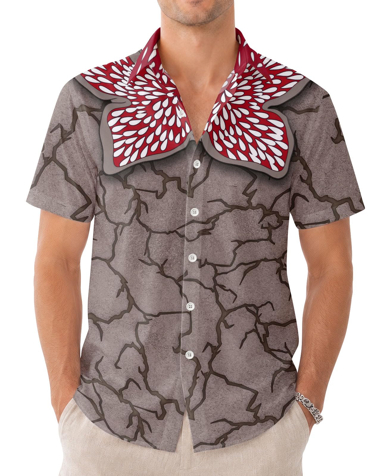 99TIMORO Movie Characters Halloween Shirt for Men Short Sleeve Top