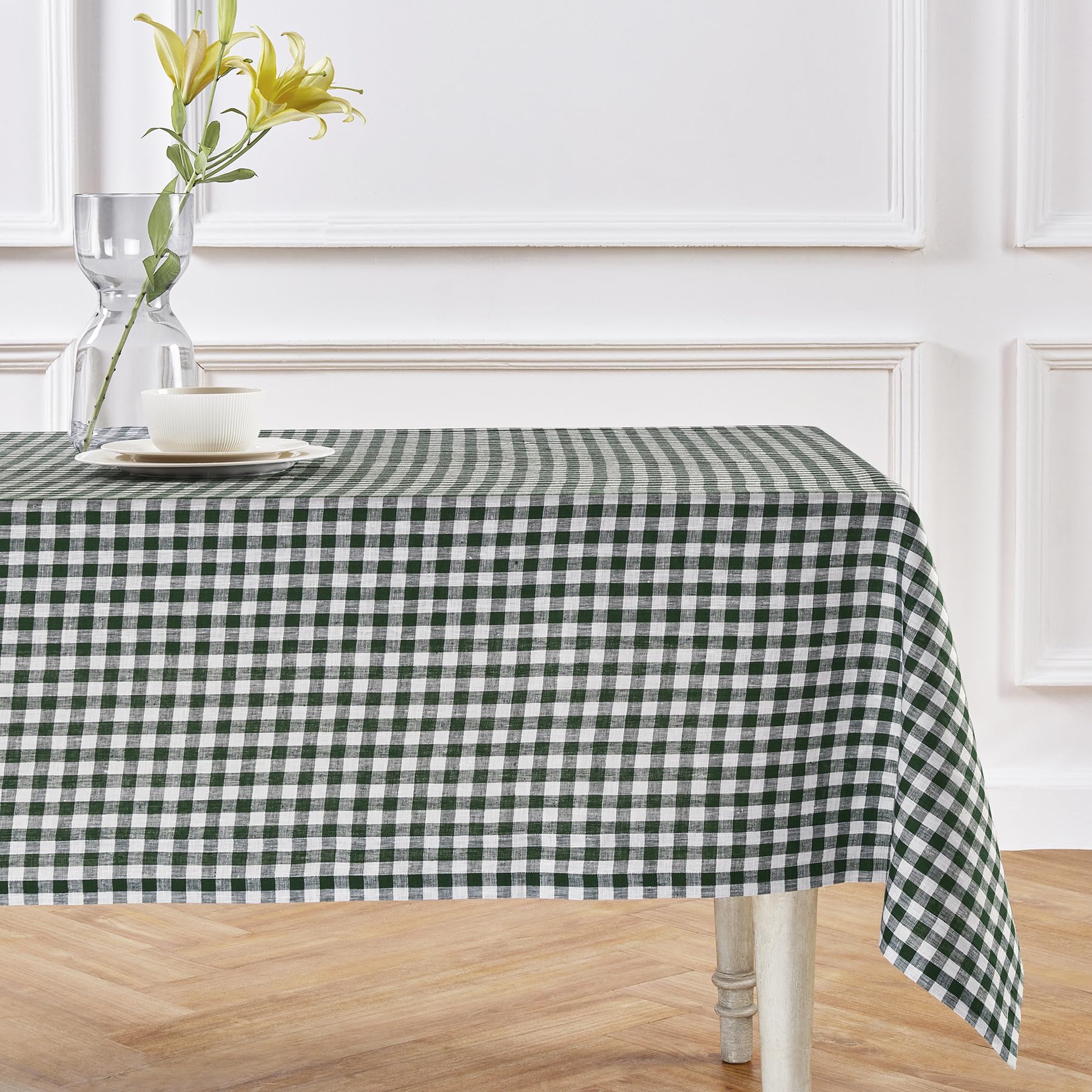 Solino Home Tischdecke Baumwoll-Leinen – Marineblau 152x213 Cm | Naturstoff Für Drinnen & Draußen | Maschinenwaschbar
