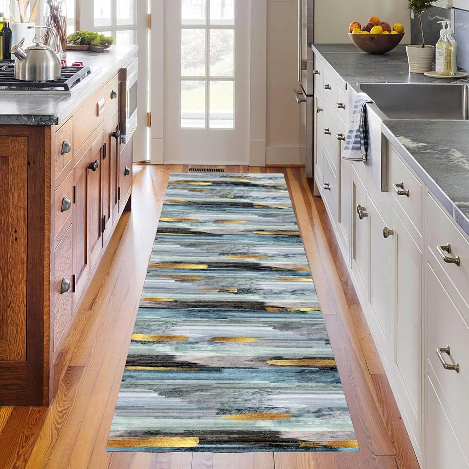 Dmchengma One Color Runner Rugs For Hallway Extra Long Washable Non-Slip Hallway Runner Rug Low-Pile Stair Kitchen Throw Carpet Runner For Entrance Living Dining Laundry Room Rug (Size : 80×150Cm/2.6Ft×4.9Ft)