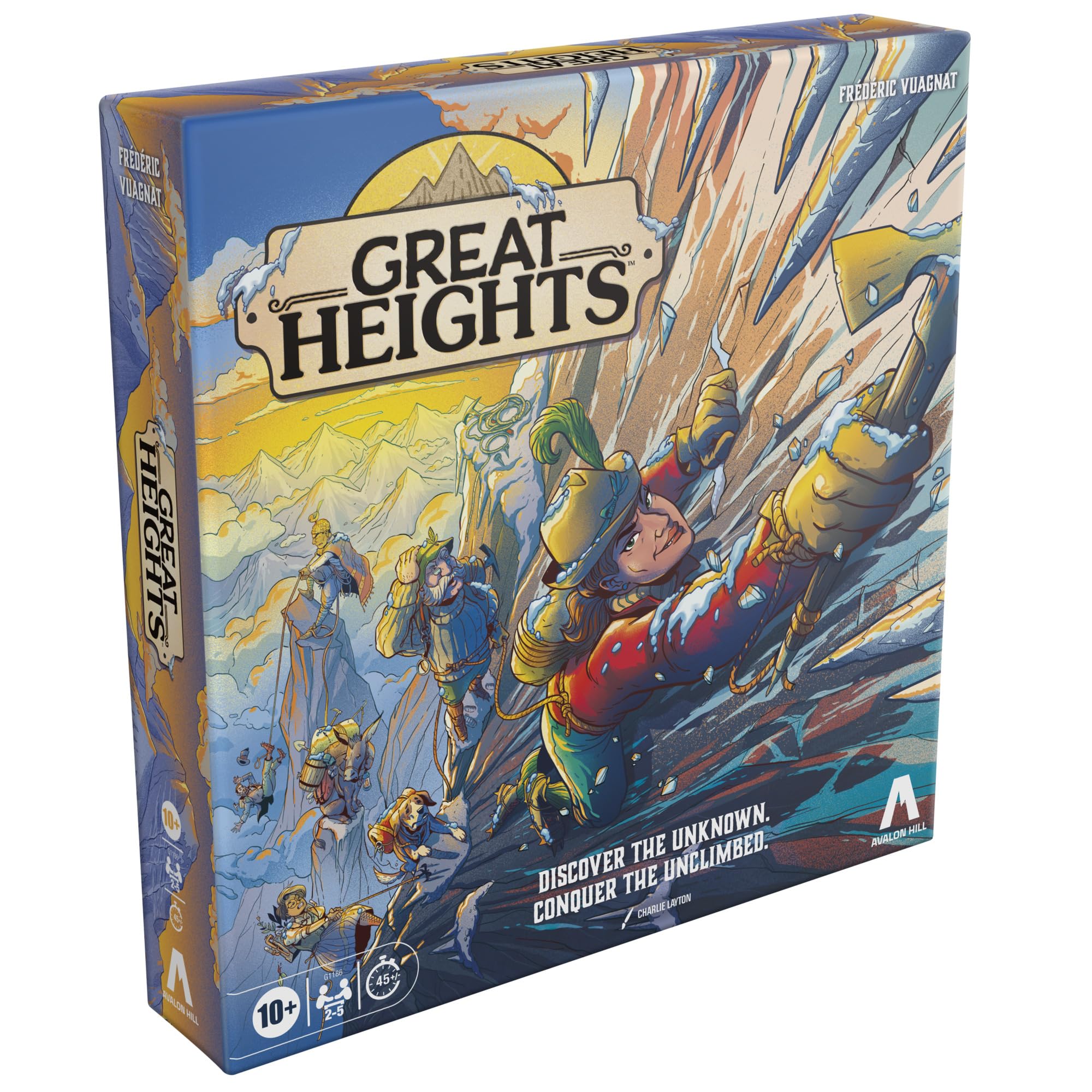 Hasbro Great Heights Jeu de société – Jeu de stratégie amusant pour enfants, adolescents et adultes – À partir de 10 ans – 2 à 5 joueurs – 45 minutes – Jeux familiaux faciles à apprendre – Version