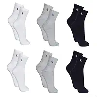 Kit 6 Pares de Meia Lupo Cano Médio Atoalhada Punho Canelado