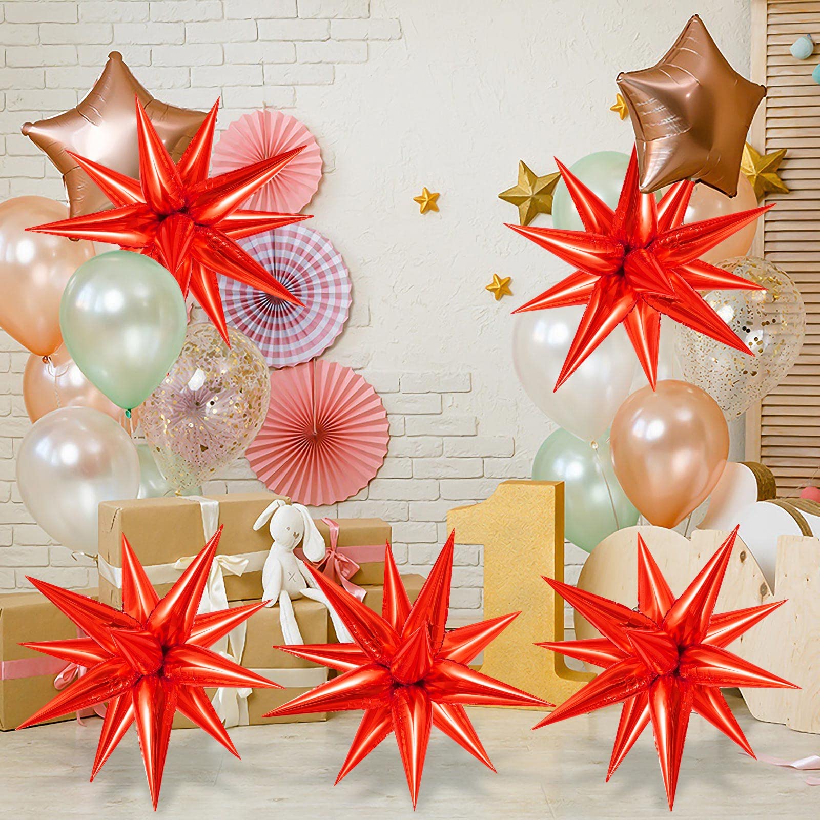 誕生日の飾り付け 数字 ナンバーバルーン 特大 巨大 風船誕生日 バルーン 数字 風船 ナンバー バースデー 記念日 特大サイズ イベント サプライズ  飾り付け sns お祝い 80~70cmレインボー | 風船 専門店 Coypeck Shop 誕生日 飾り 風船 バルーン バースデー フォト ... 72個の星風船ホイル爆発バルーンマジック12ポイントスターコーンバルーンラージ誕生日/結婚式/記念日/卒業/ハロウィンパーティーの装