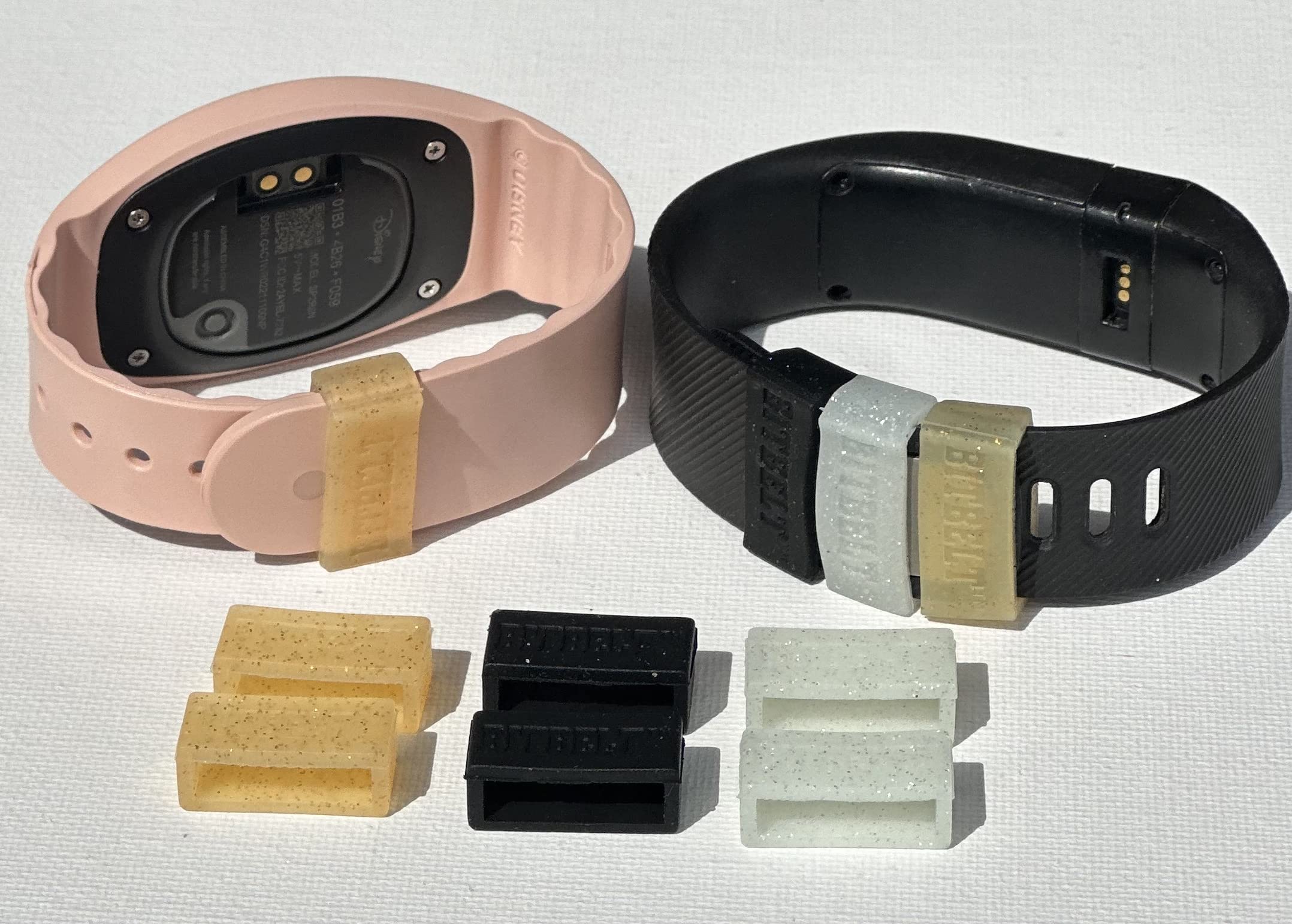 Galaxy 6 pack 6 pack 2 of each color: Black, Golden and Clear with Glitter the clear glow in the dark