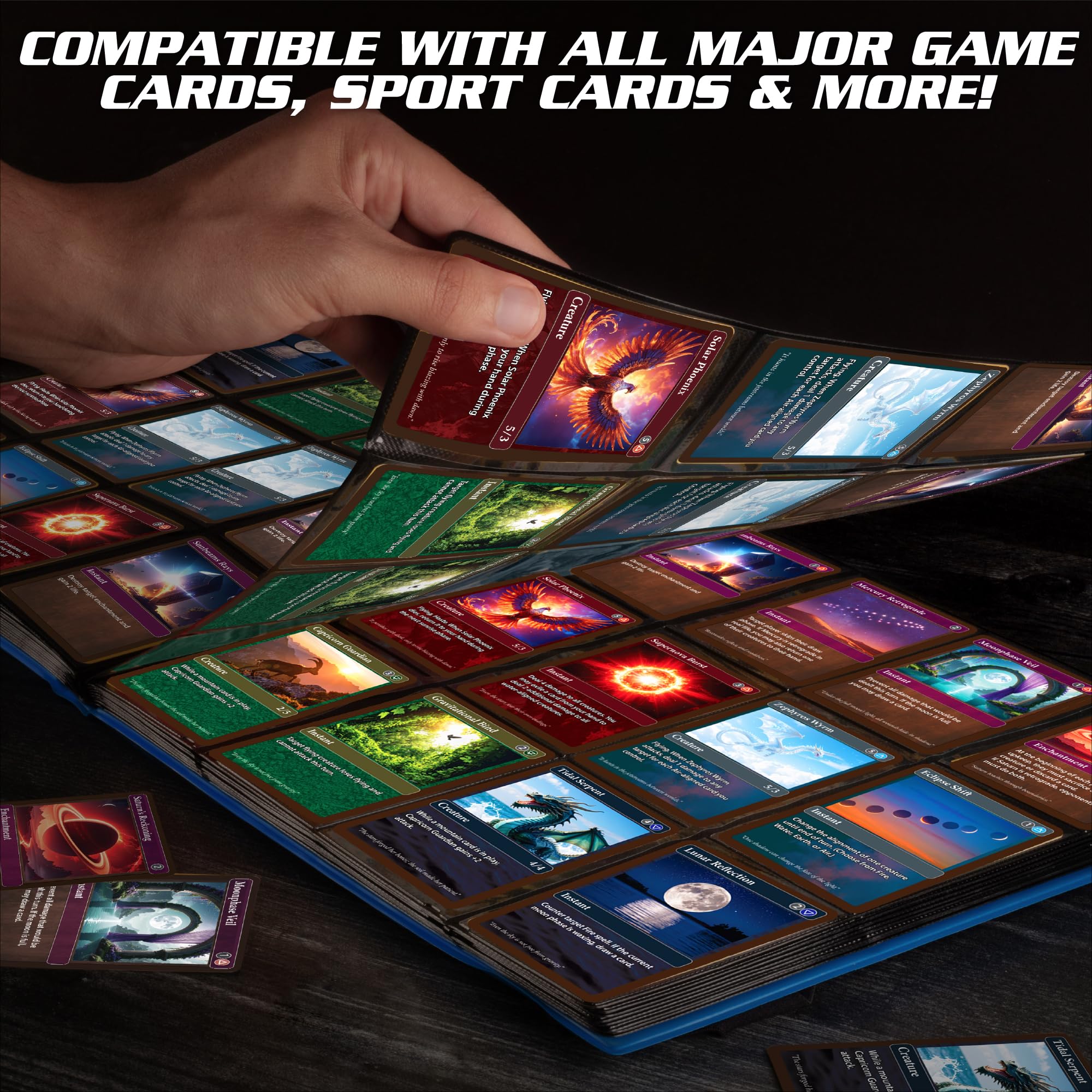 Amazon.com: Monster XL Blue Zodiac 12 Pocket Trading Card Album