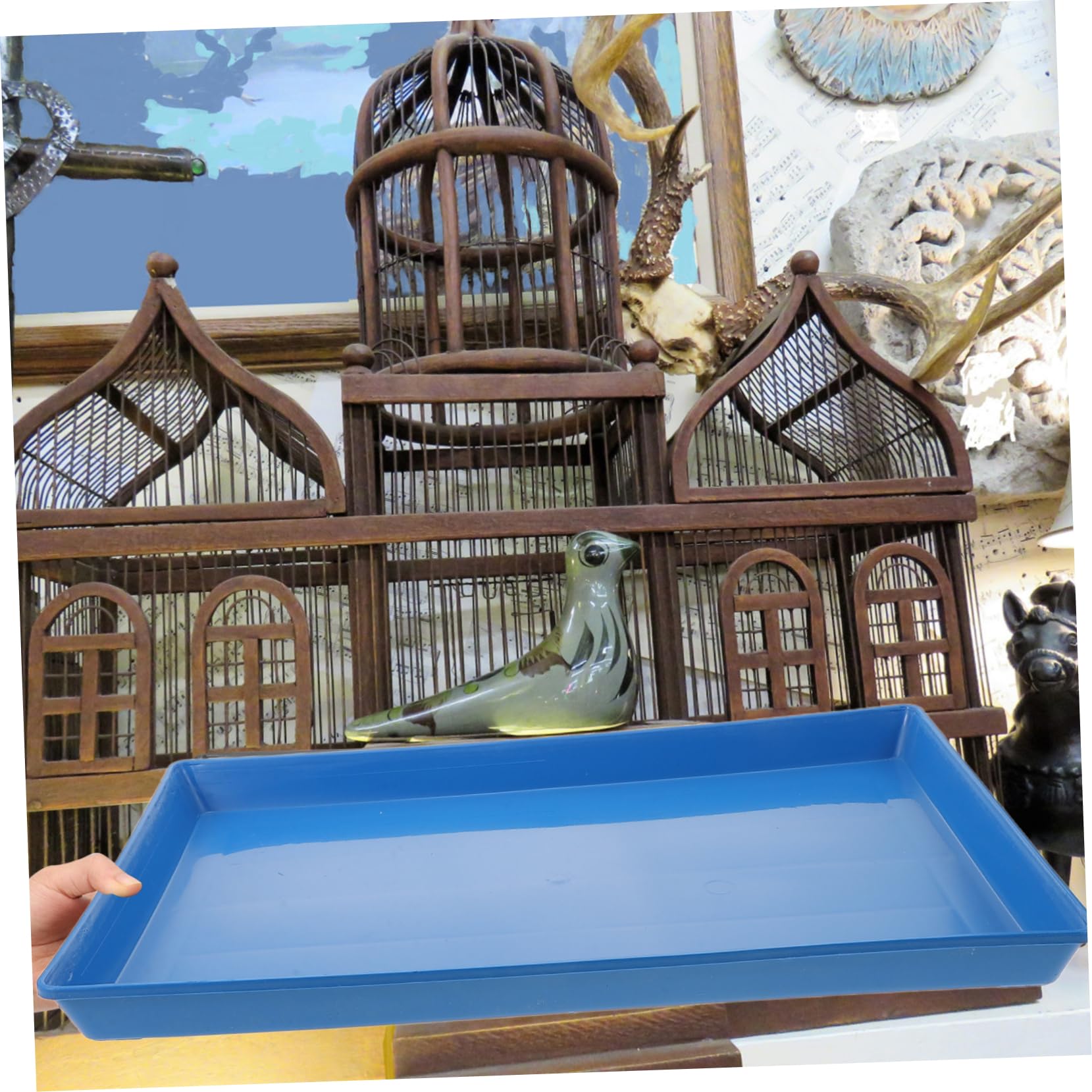 COLLBATH Practical Plastic Cage Pet Potty Dog Crate Pan Replacement Litter Pan for Small Dog Rabbit