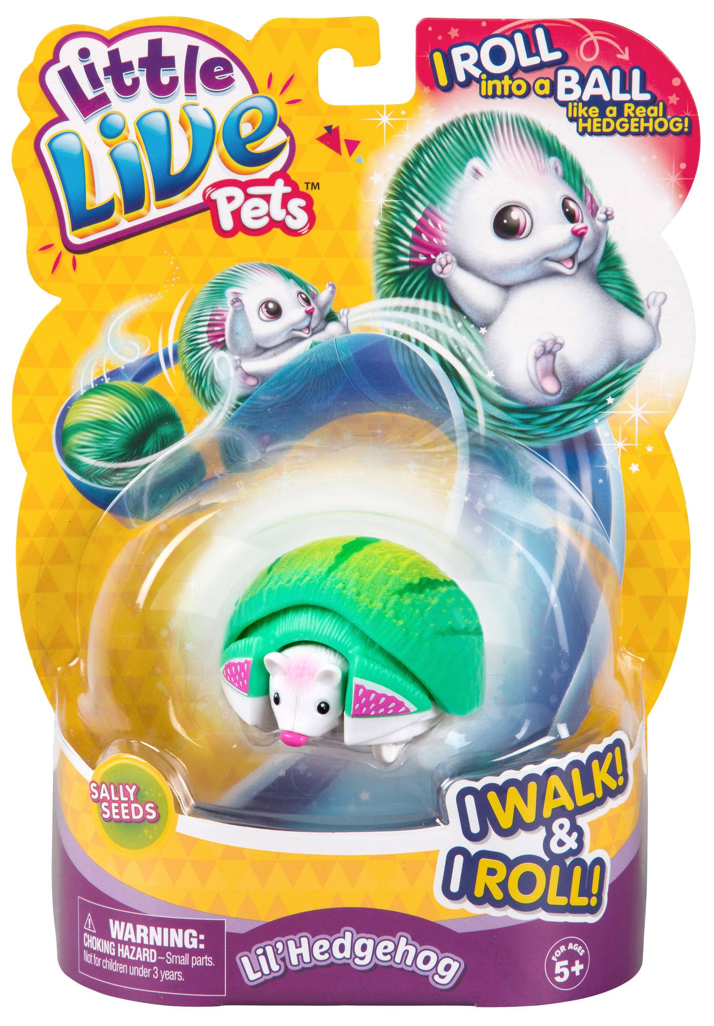 Little Live Pets – Ericito Redondito Sally – Mascota Interactiva Que Se Enrosca Al Tocar Su Nariz, Color Verde, Juguete Para Niños +5 Años, De Famosa
