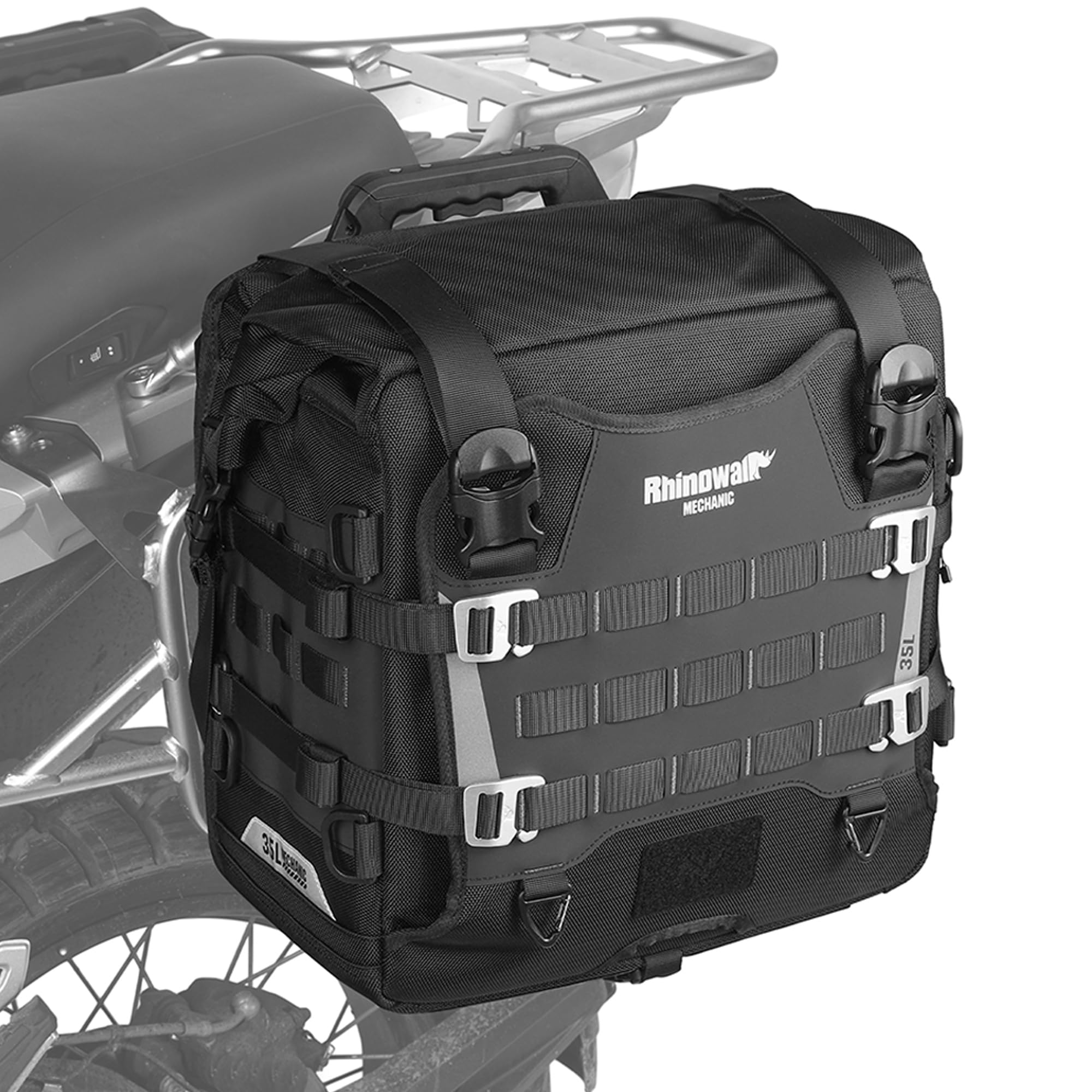 Amazon | Rhinowalk バイク用サドルバッグ 防水 35L クイックリリース
