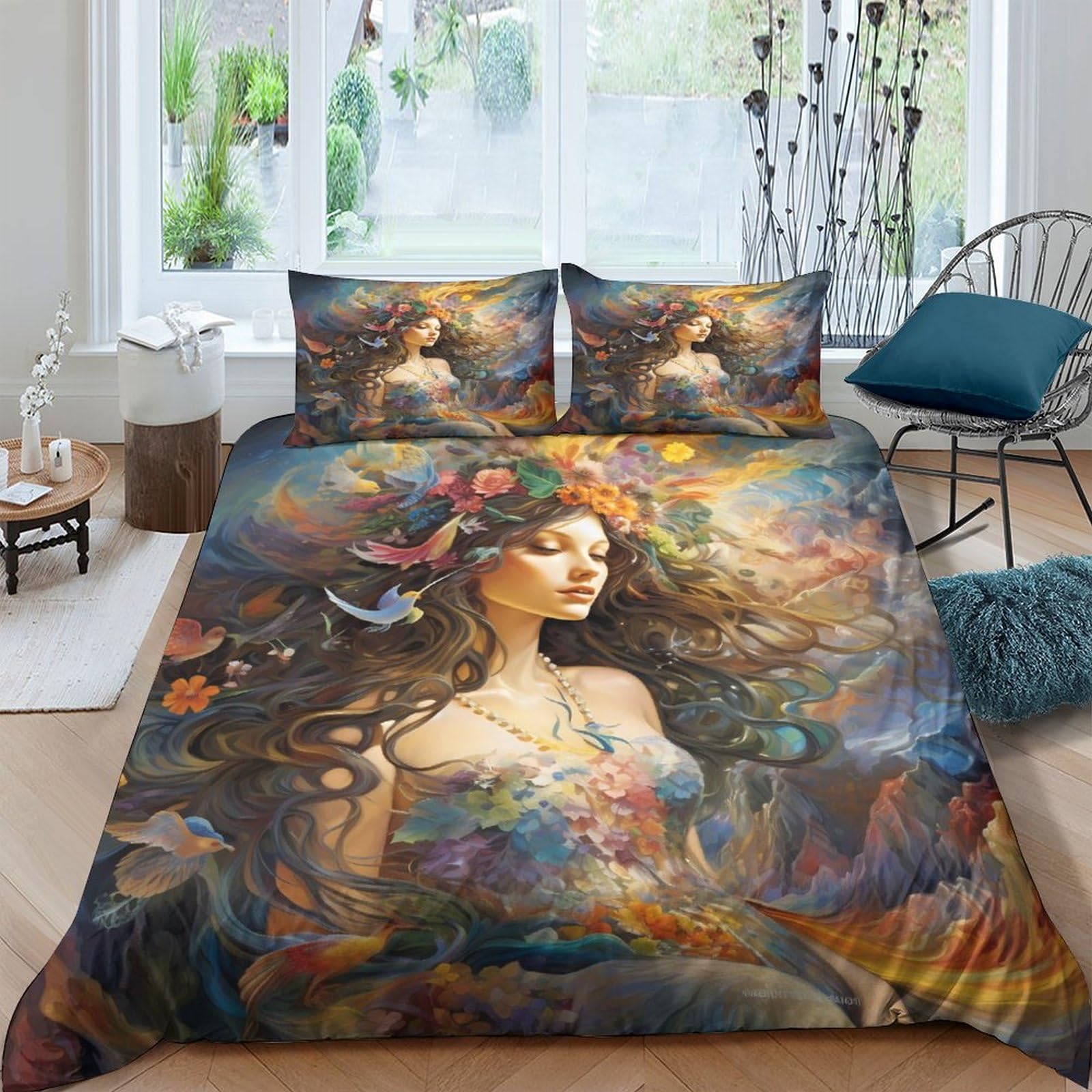 Housse de couette papillon 3D parure lit King 220x240 cm en microfibre avec taies