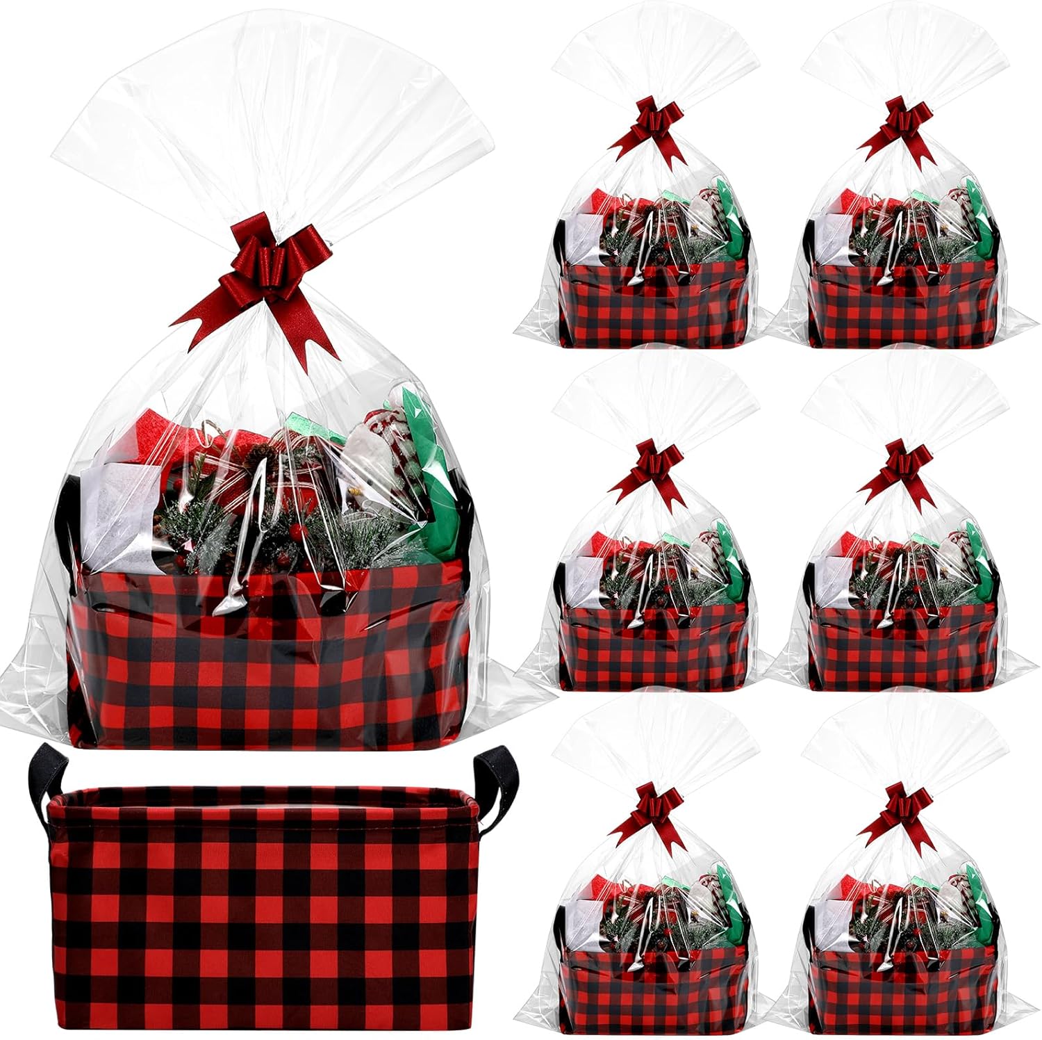 Yexiya 24 Pcs Christmas Paper Gift Bags 3x6x8 Inches Santa Claus Christmas Kraft - View #9