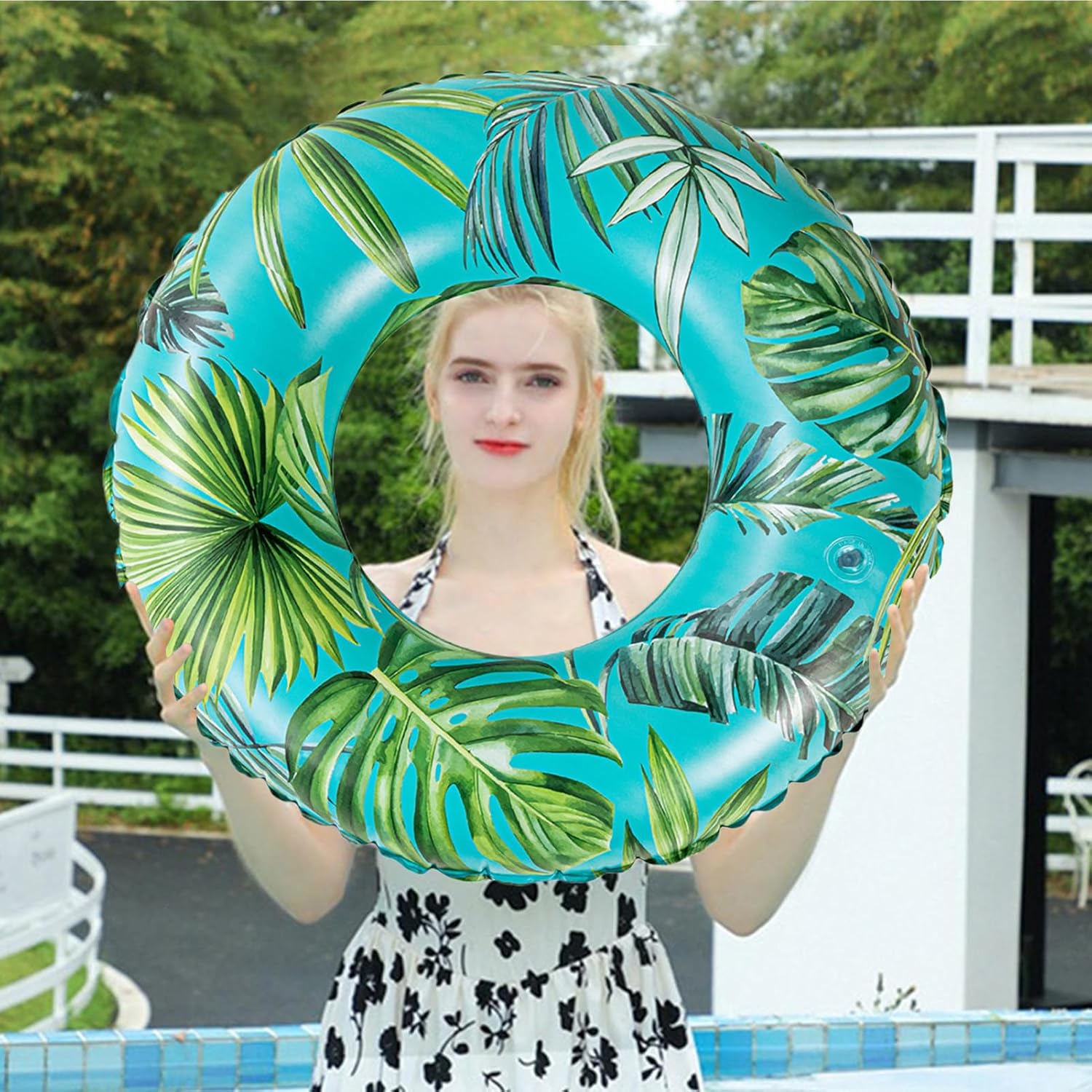 Pool Floats - Large Leakproof Swim Toys - Pool Inflatables Swimming Ring,for Women Men Adults Summer Swimming Party Outdoor Travel Beach Lake River Yard