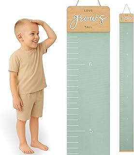 Beautiful Growth Chart for Wall - Cute Height Chart to Easily Track Your Kids' Growth and Milestones - Essential Baby and Toddler Playroom Decor That is Great for Gifting and Creates Lasting Memories