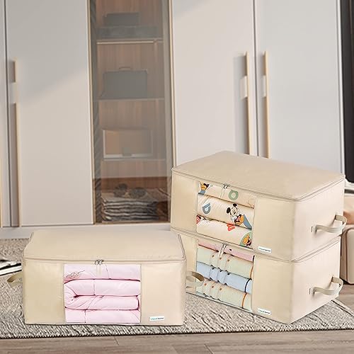 Miniatura 9 de Bolsa de almacenamiento de edredón bolsa organizadora plegable para edredones KingQueen, almohadas, mantas, ropa de camacolcha, manta, edredón,