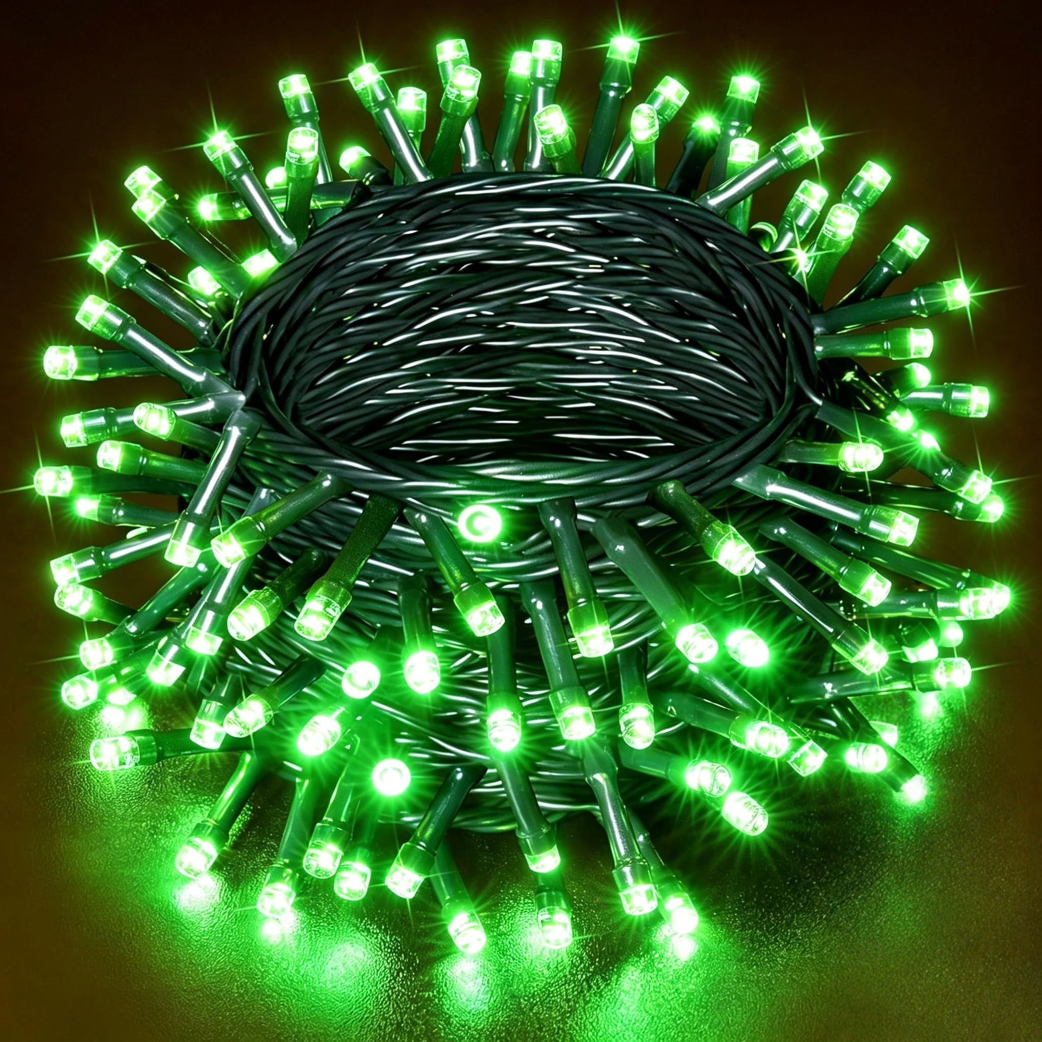 Ollny Halloween Lights Outdoor Decorations, 10m 100 LEDs Fairy Lights Battery Operated, Battery Powered String Lights Waterproof with Timer/8 Modes for Indoor Outside Garden Tree, Green