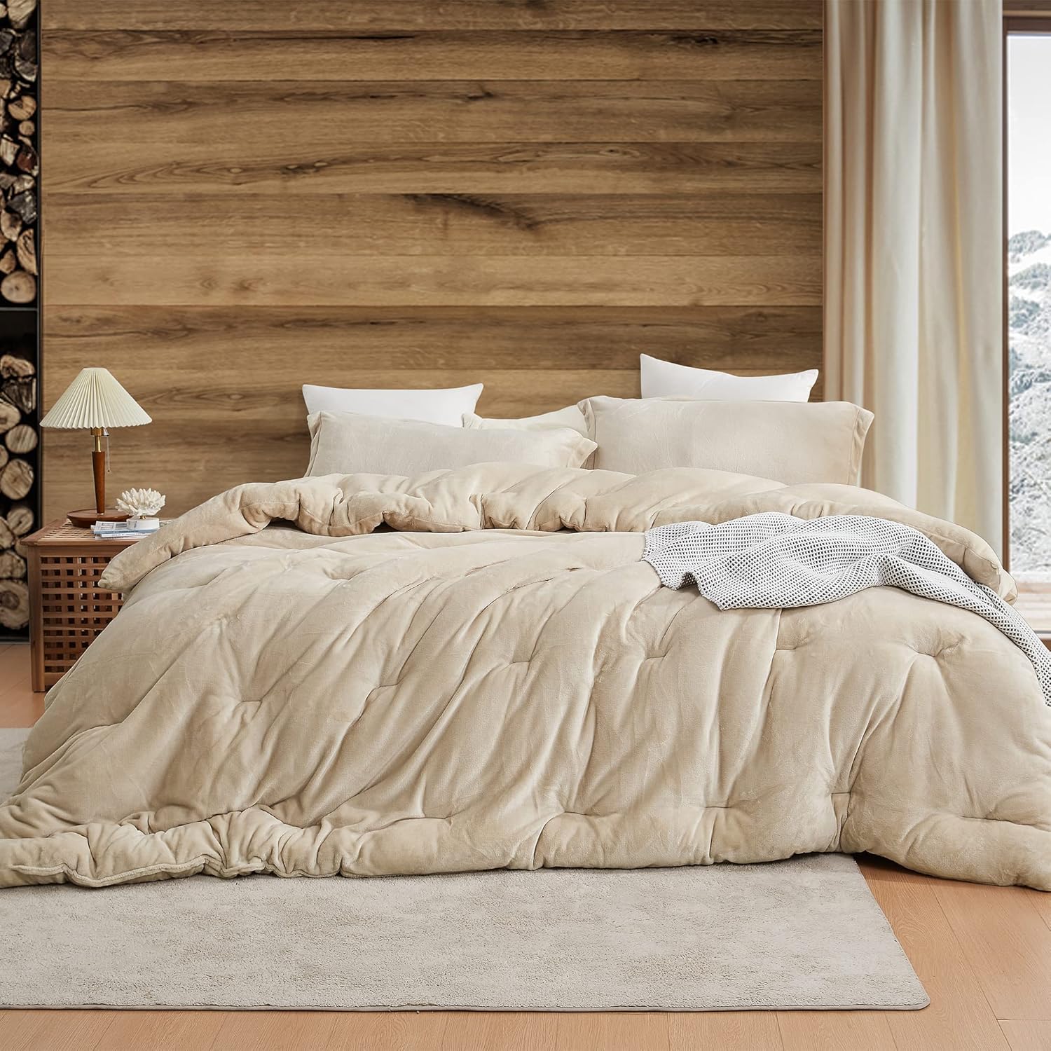 Byourbed Thicker Than Thick - Coma Inducer® Oversized Queen Comforter Set - Standard Plush Filling - Birch