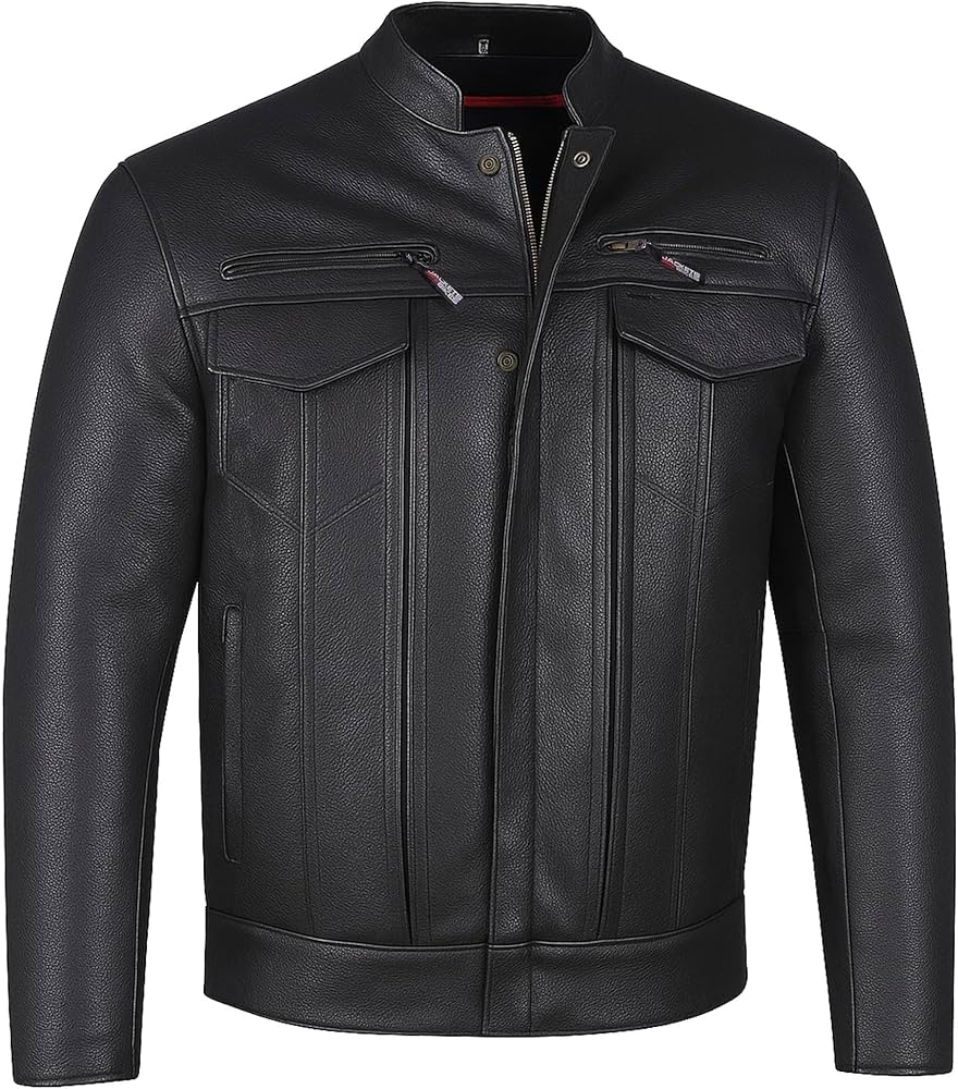 Amazon.com: COMMUTER Men's Motorcycle Jacket, Premium Buffalo