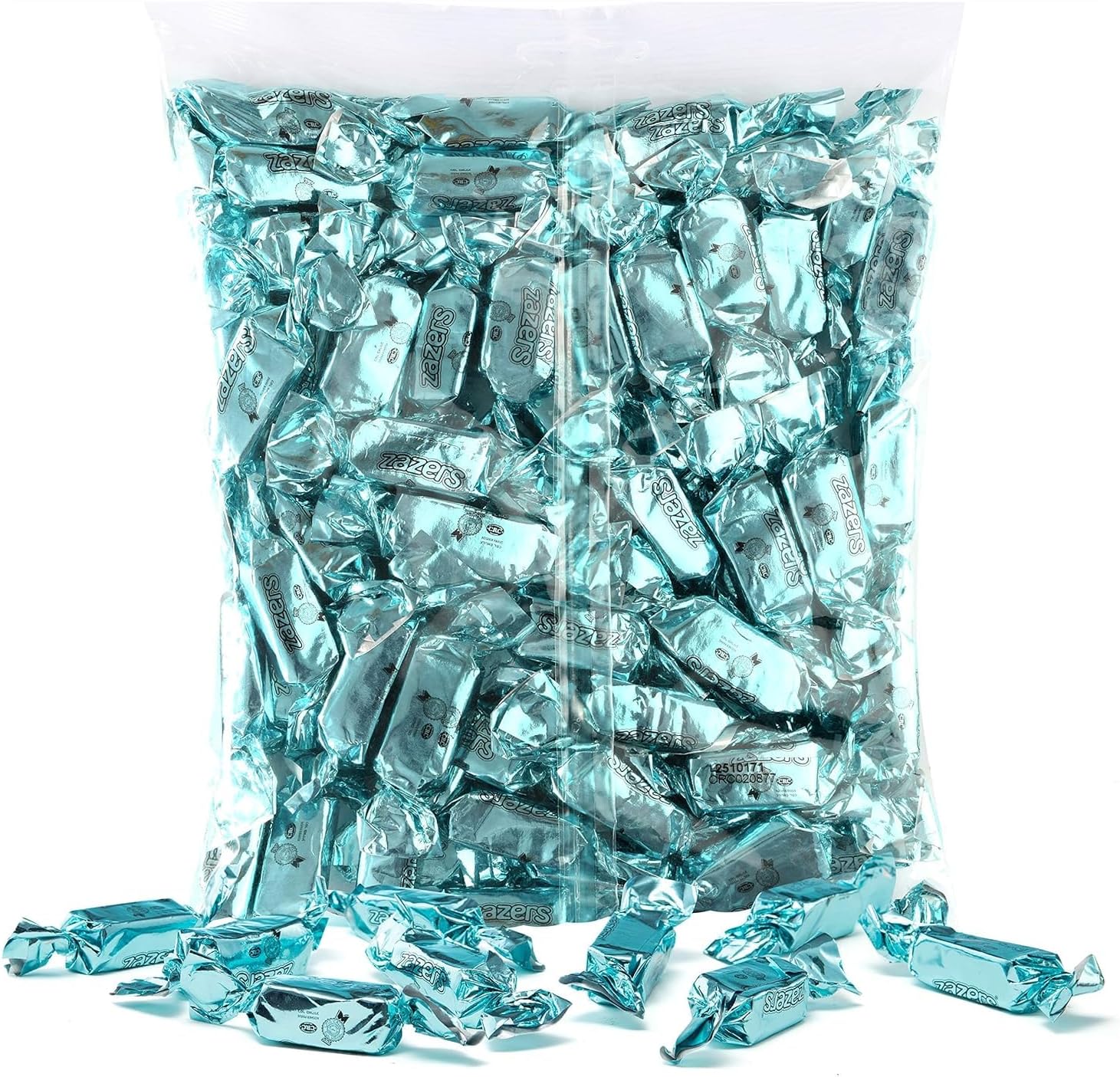Baby Blue Foils Chewy Taffy Candy, 1-Pound Bag of Baby Blue Color Themed Kosher Candies Individually Wrapped Lemon Fruit-Flavored Taffies (NET WT 454g, About 63 Pieces)