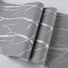 Trafagala Grey 3D Embossed Wallpaper for Living Room Hallway Silver Striped Branch Glitter Wallpaper Feature Geometric Wallpapers for Bedroom Lounge Kitchen Wall Paper Roll