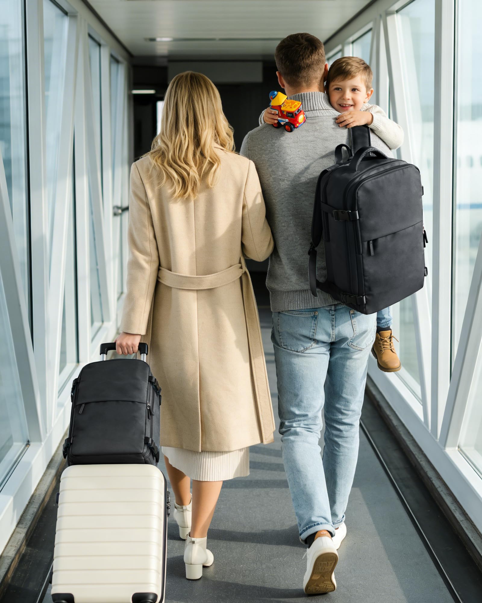 SZLX Sac à Dos Sous Vide Voyage 40x30x20 avec pompe Bagage Cabine Ryanair Wizz air Sous Vide Baggage Cabine 40x20x25 pour Ryanair Bagage à Main 45x36x20 Easyjet Sac Ordinateur Portable Femme Homme