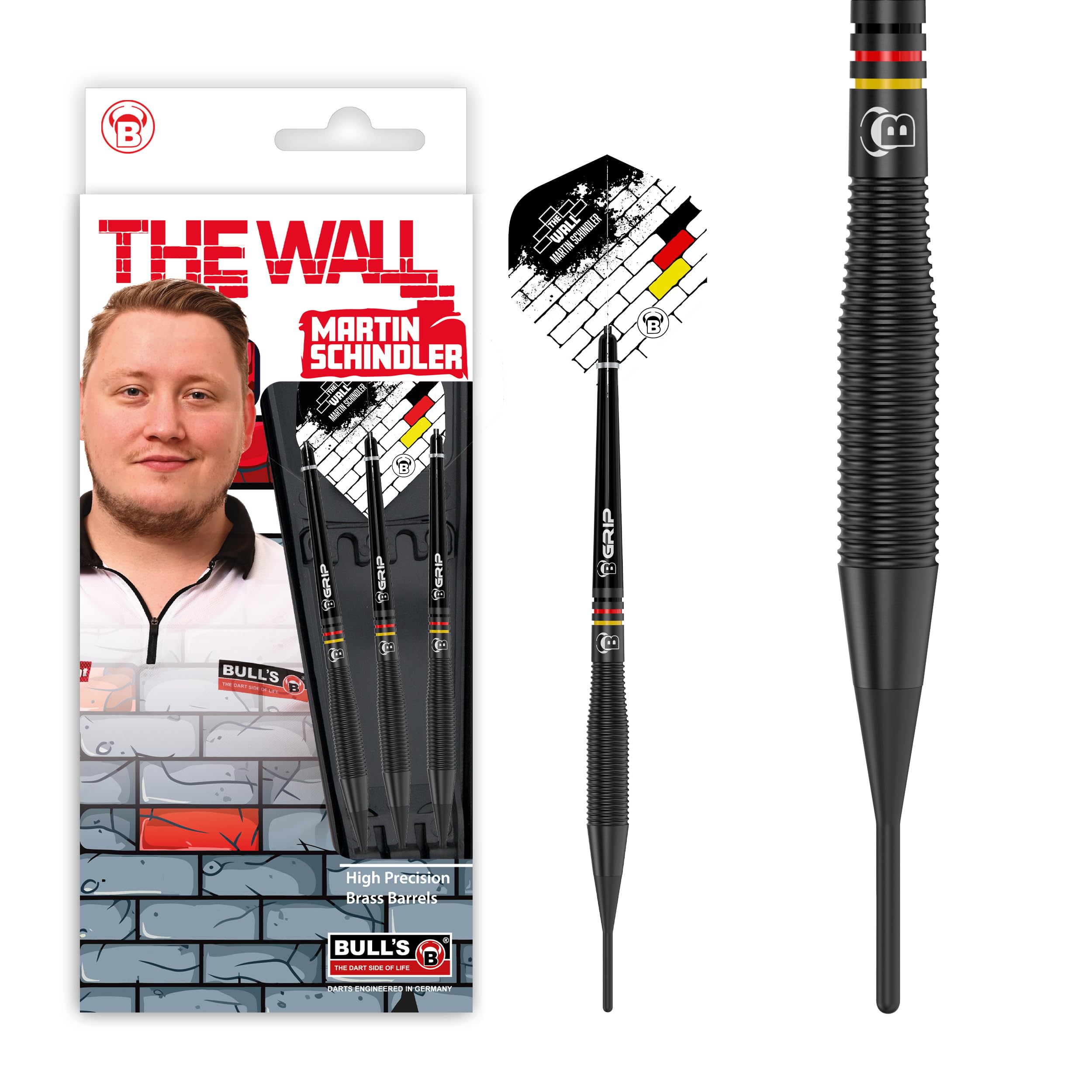 Bull's Martin Schindler Soft Dart Black Brass 18g