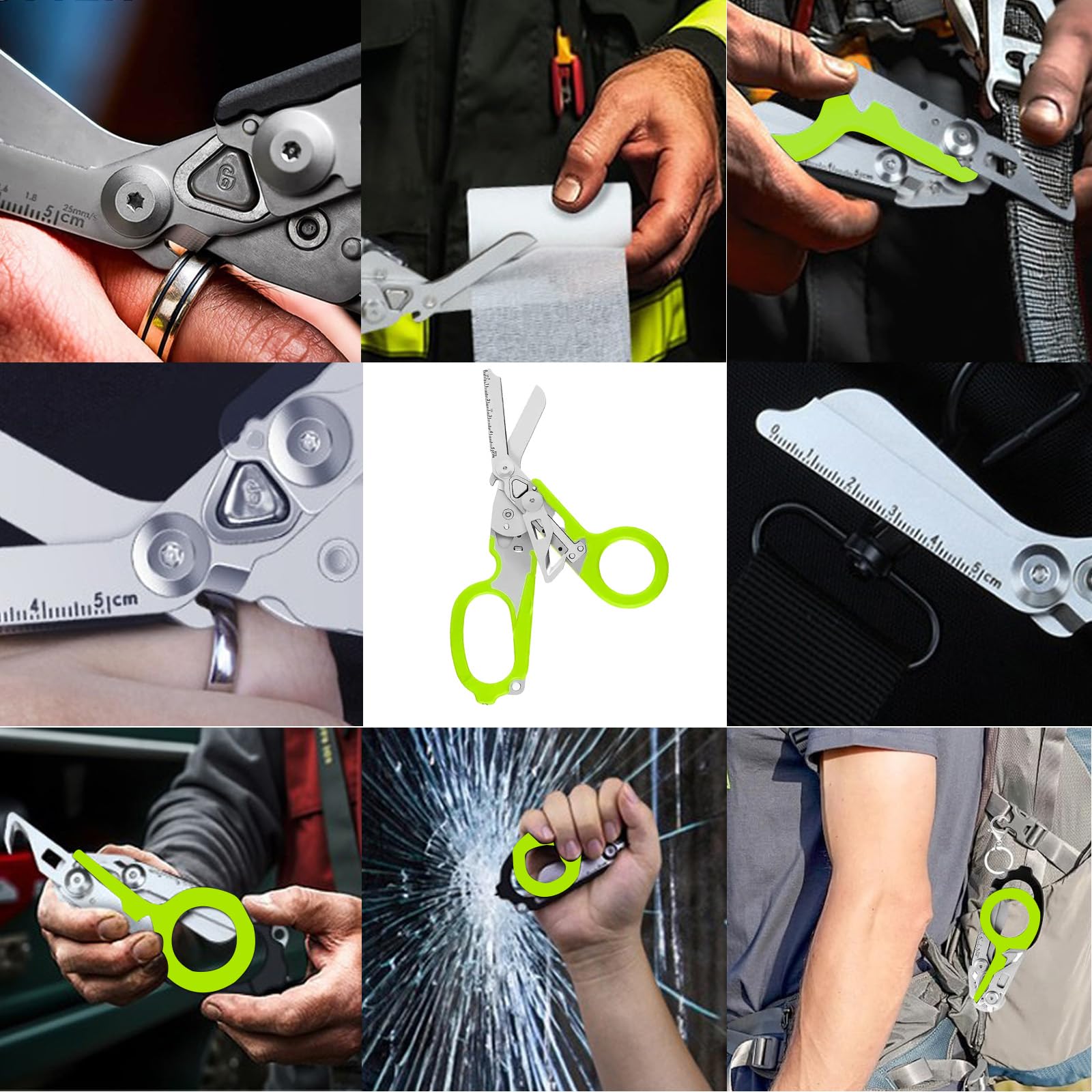 Tijeras De Rescate Multifunción Raptor Response - 6 Herramientas En 1: Cortan, Rompen Cristal, Cortan Cinturones Y Más