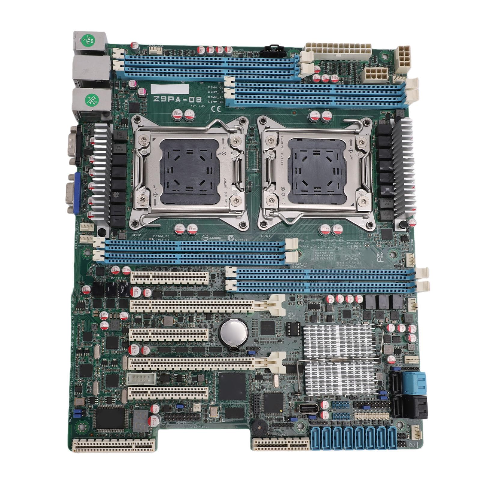 Gugxiom Workstation Motherboard, Dual Socket R LGA 2011 Support for E5 2600 V1 V2 Series, with C602 Chipset 8xDDR3 Slots PCIe 3.0-picture-16