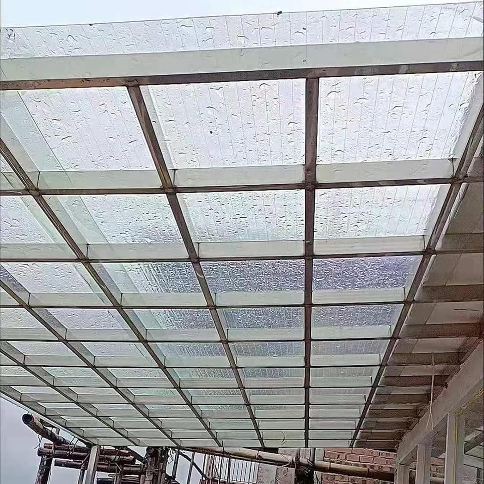 Planchas de Policarbonato para Tejados, Lámina para Techos Transparentes para Invernaderos, Planchas de Fibra de Vidrio, 0,8mm Paneles Aislantes(0.8x6m)