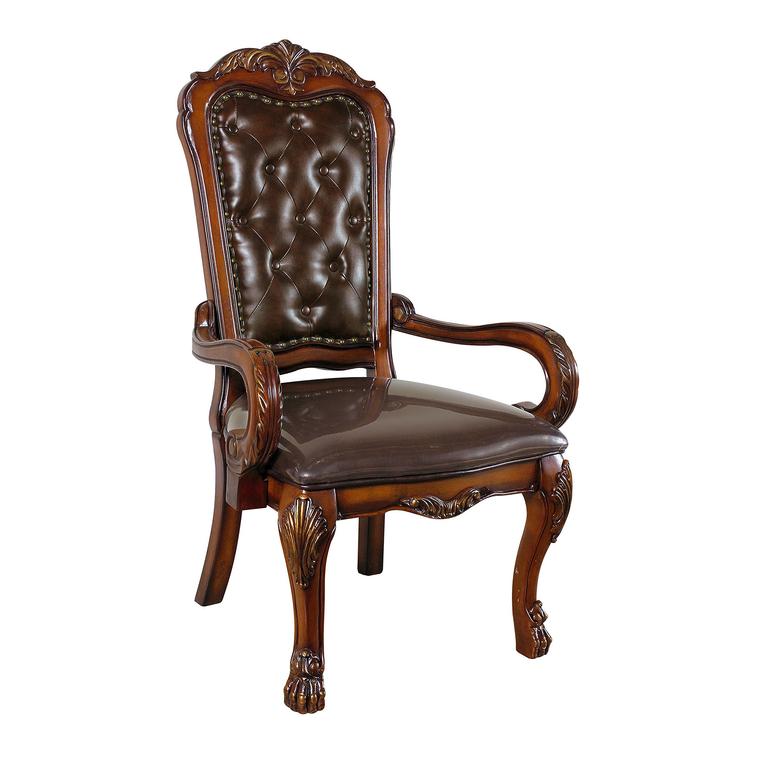 Photo 1 of **MISSING HARDWARE-**
ACME Dresden Office Chair, Cherry Oak Finish Classic