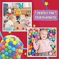 Vista 8 de Playz 200 mini bolas de plástico suave en 8 colores y Playz 5 piezas Pop Up Play Carpa, túneles de arrastre y aro de baloncesto