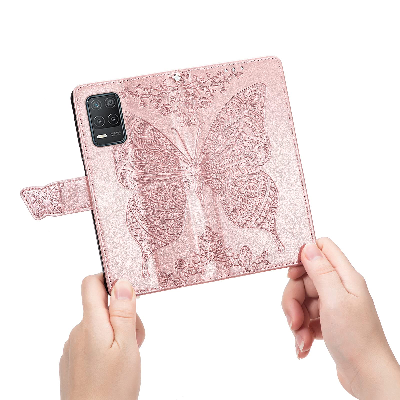 Cover Realme 8 5G, Narzo 30 5G Custodia Portafoglio Pelle PU Libro Flip
