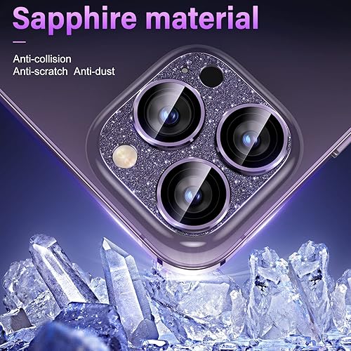 Vista 260 de Uyiton - Protector de lente de cámara de iPhone 13 Pro y 13 Pro Max, fuerte absorción, protección anticaídas, cubierta de cámara trasera, vidrio