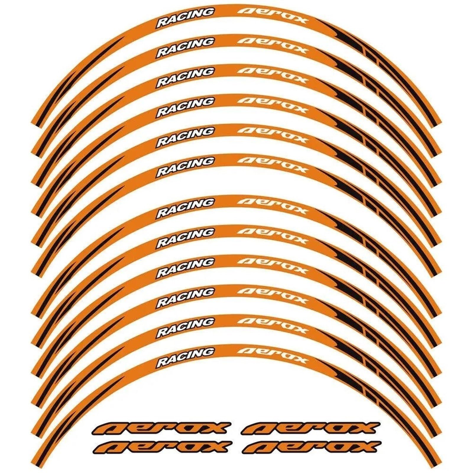 Motorcycle Wheel Sticker Reflective Decal Rim Waterproof for Yamaha NVX155 for Aerox 155 Motorbike(Color6)