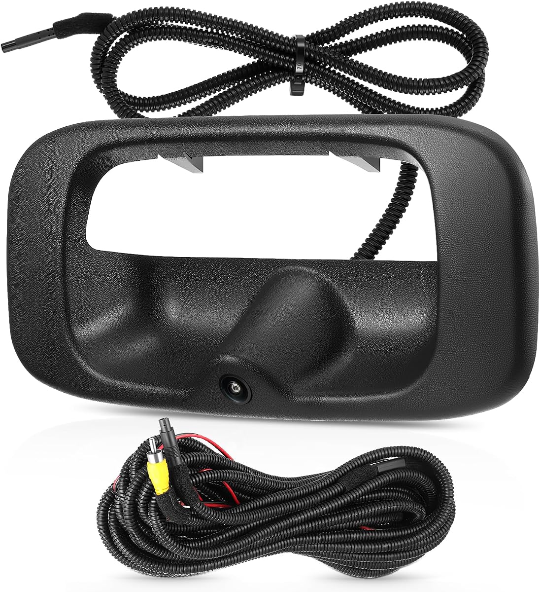 Cámara de respaldo con manija de puerta trasera 15228539 compatible con Chevy Silverado 1999-2007 | Cámara de asistencia para estacionamiento de visión trasera de marcha atrás, enchufe RCA que reemplaza el ajuste para GMC Sierra 1500 2500 3500 HD 1999-2007
