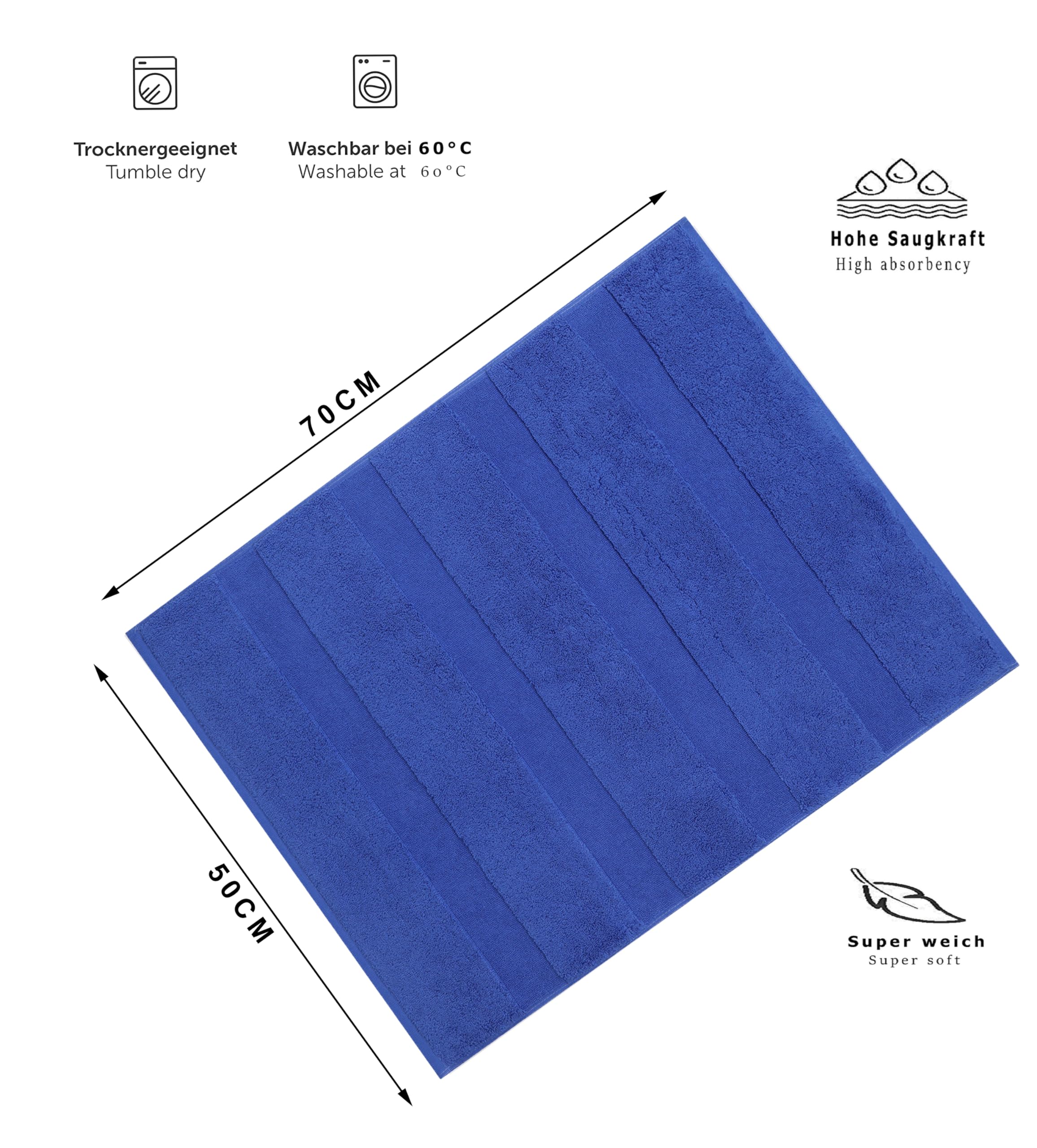 Betz Set di 2 scendibagni misure 50 x 70 cm 100% cotone scendibagno