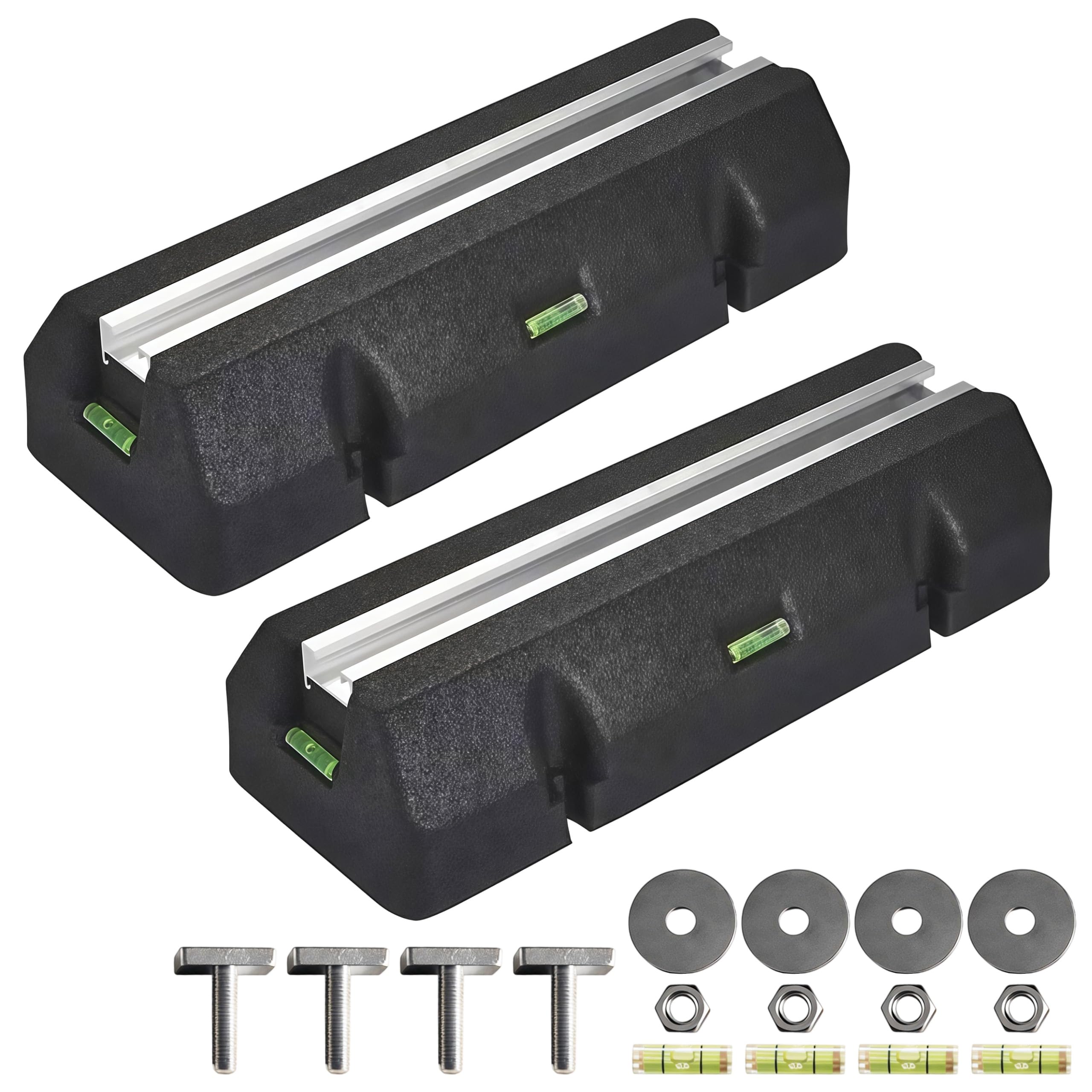 Socles d'amortissement pour climatisation avec niveau à bulle - Lot de 2