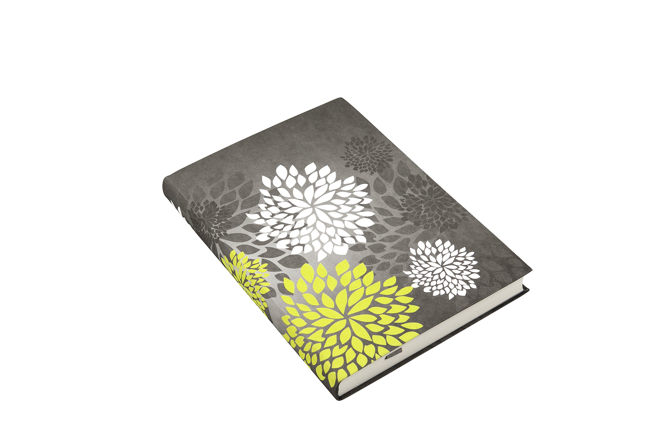 Grandluxe Giardini Fabric Soft A5 Notebook, 192 Sheets, 4.1 x 5.8-Inches,Grey (313746)