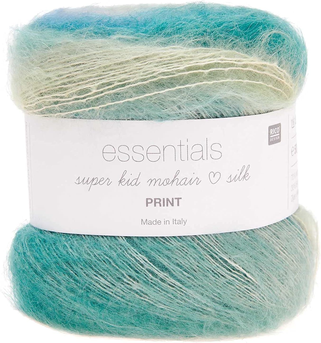 Rico Design Essentials Super Kid Mohair Silk Print Yarn 50g Ball (05 - Fire)