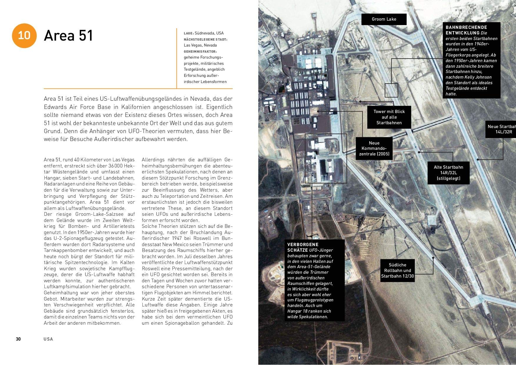Die 100 geheimsten Orte der Welt: Von der entmilitarisierten Zone in Korea über das Grab des Dschingis Khan bis zu Hitlers Führerbunker und der Area 51