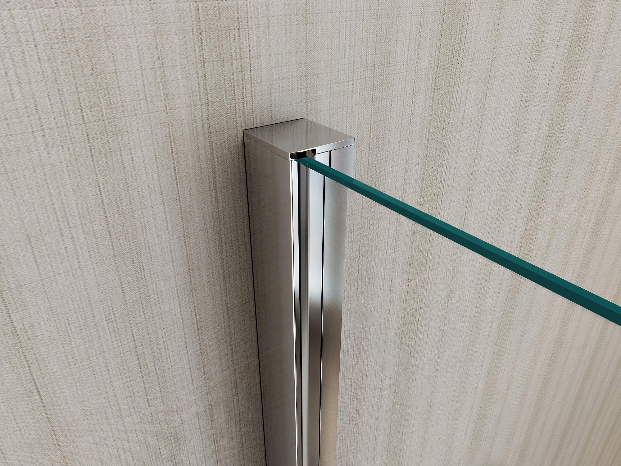 Porta Doccia Con vetro Fisso e Porta Battente In Linea vetro 6 mm Anti-calcare (117-120 H.190 cm)
