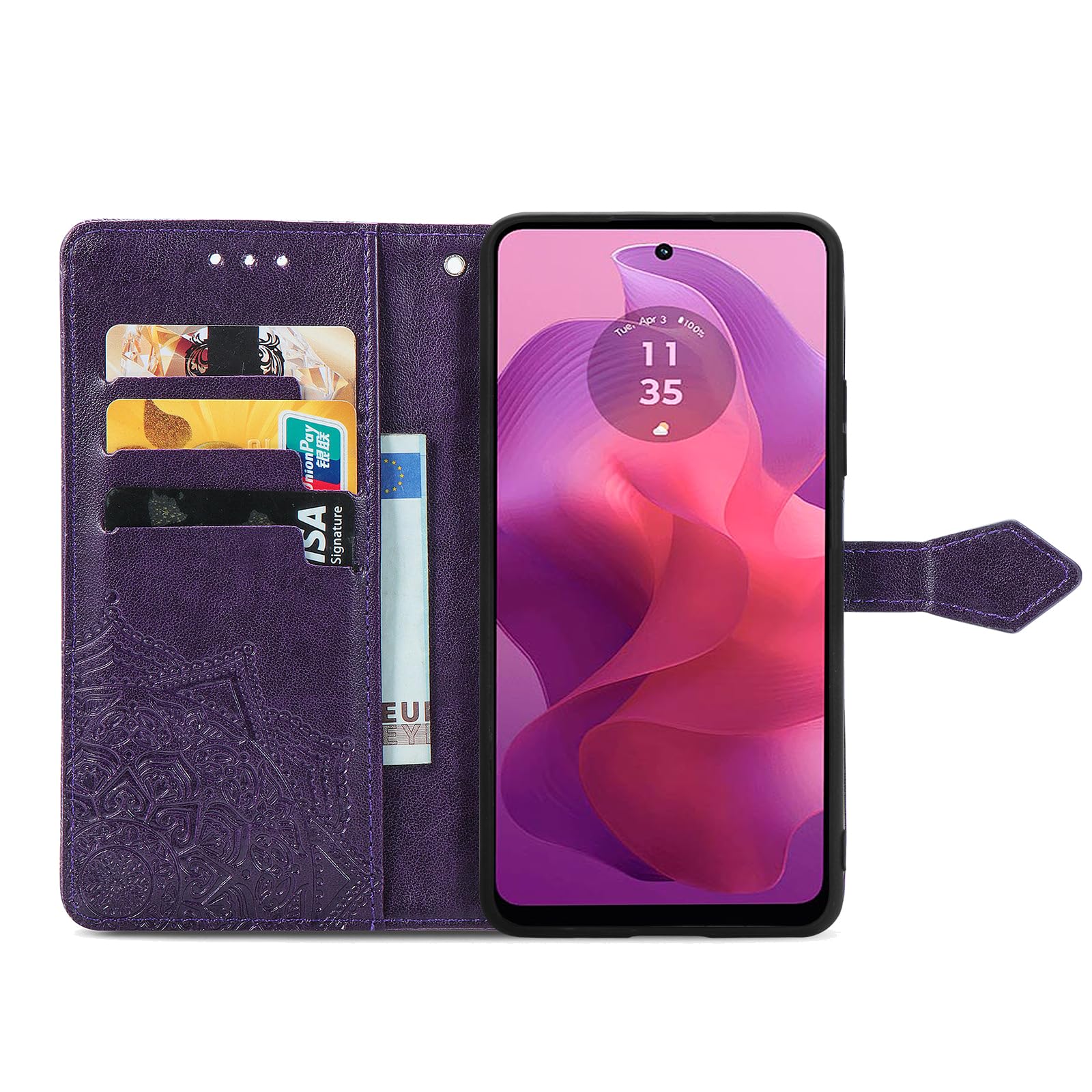 Custodia Portafoglio Per Motorola Moto E14 / G04 / G04s / G24 - Cover