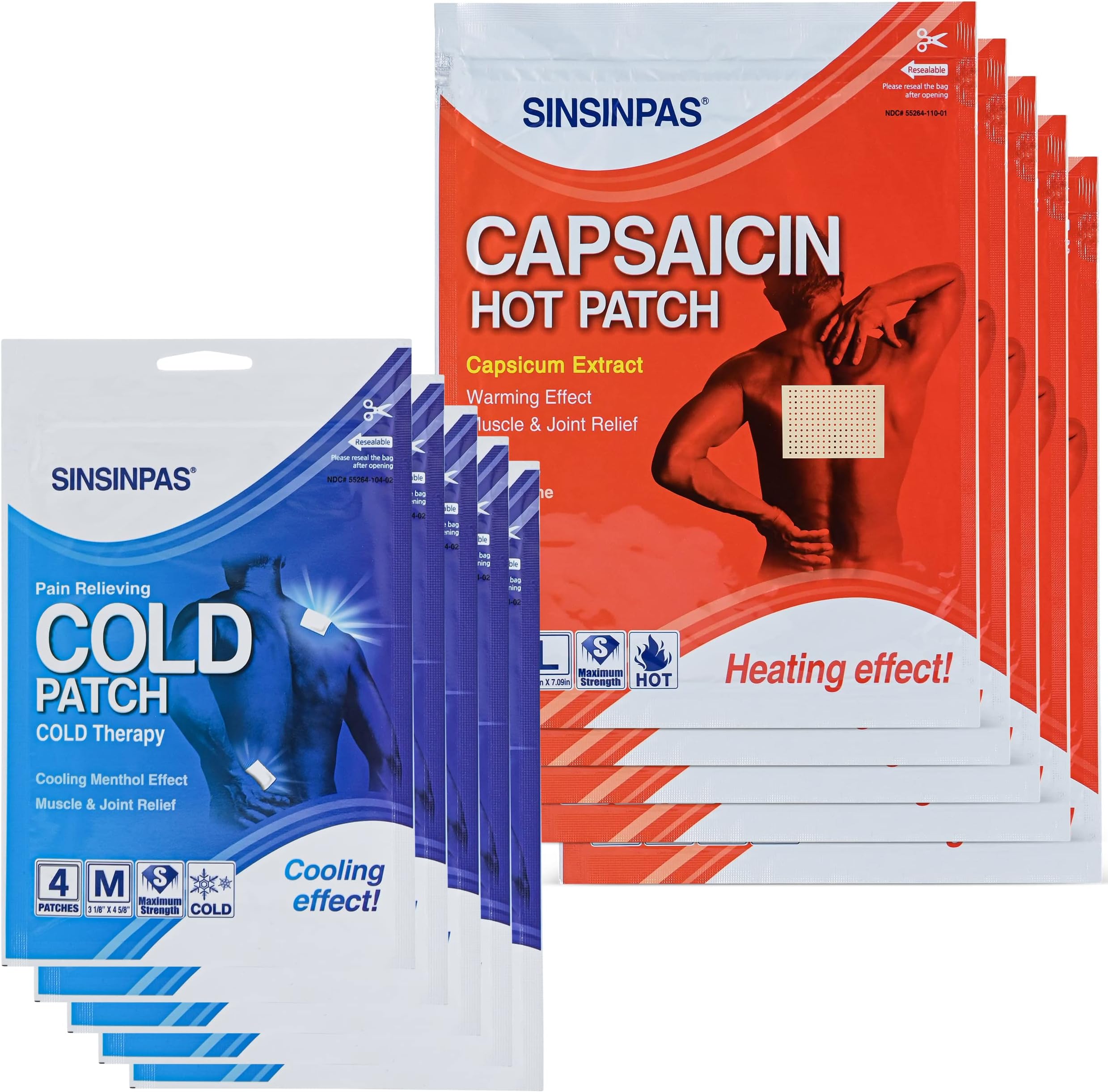 Cold & Hot Patch (10 Mixed Pack, (35 Patches Total))