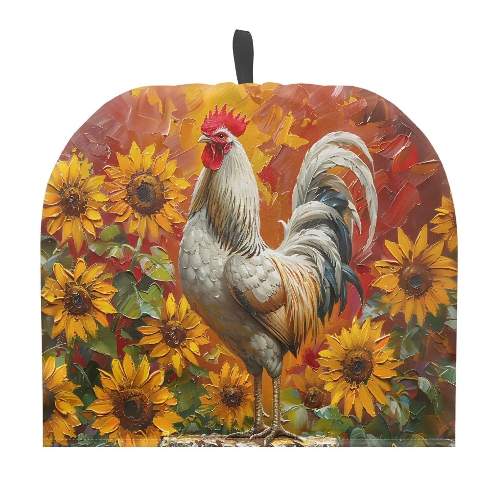 Sunflower Rooster Teapot Insulation Cover Tea Pot Cozies Tea Time Accessory Decorative Cozy for Teapot Protective Cover Kitchen Insulated Coffee Breakfast Kettle Warmer