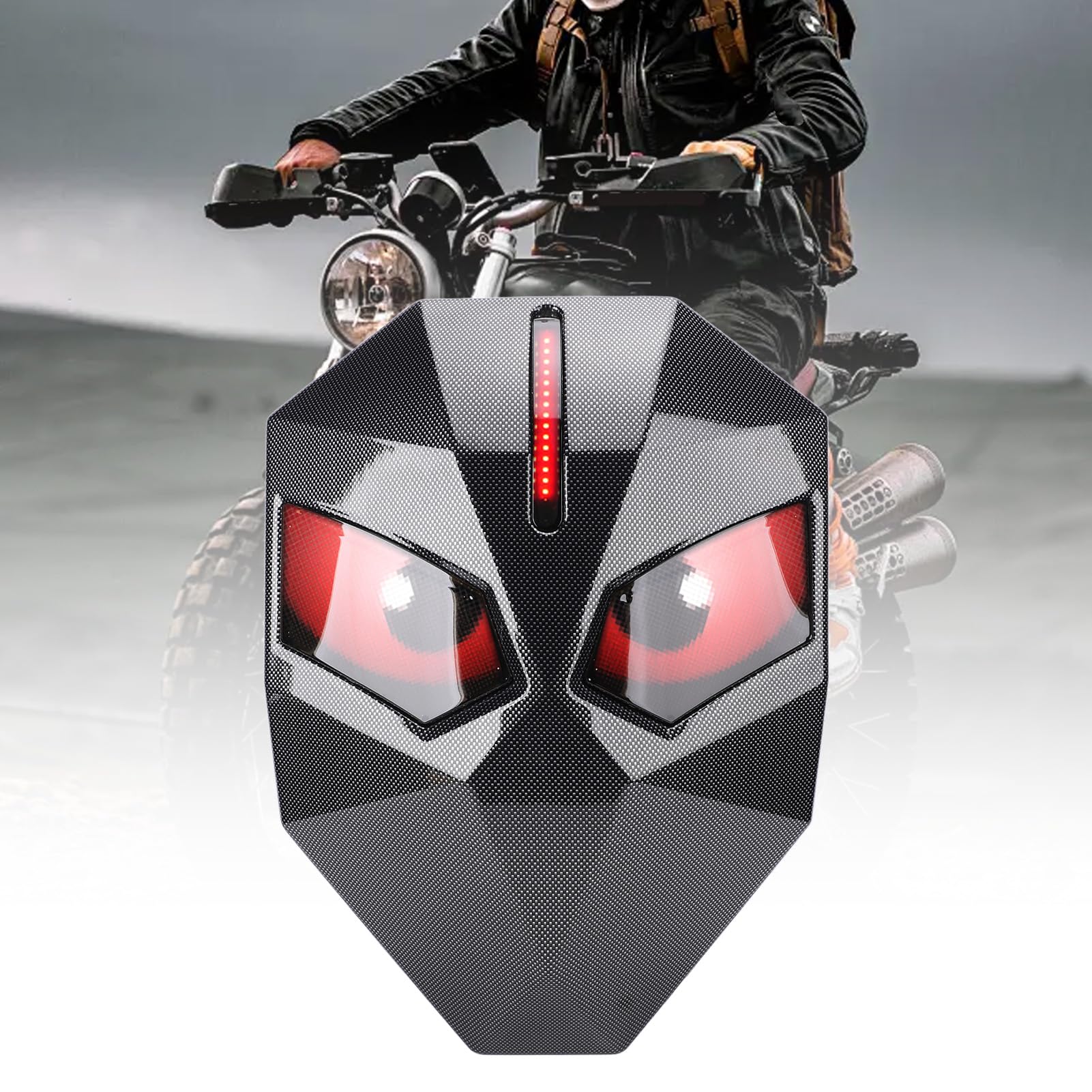 Eujgoov Plecak Motocyklowy LED, Plecak Jeździecki z Twardej Skorupy ABS PC z Pełnokolorowym Ekranem 60x48, Niestandardowym Wyświetlaczem Aplikacji, 19,5 X 15 X 7,9 Cala dla Mężczyzn Podróżujących na